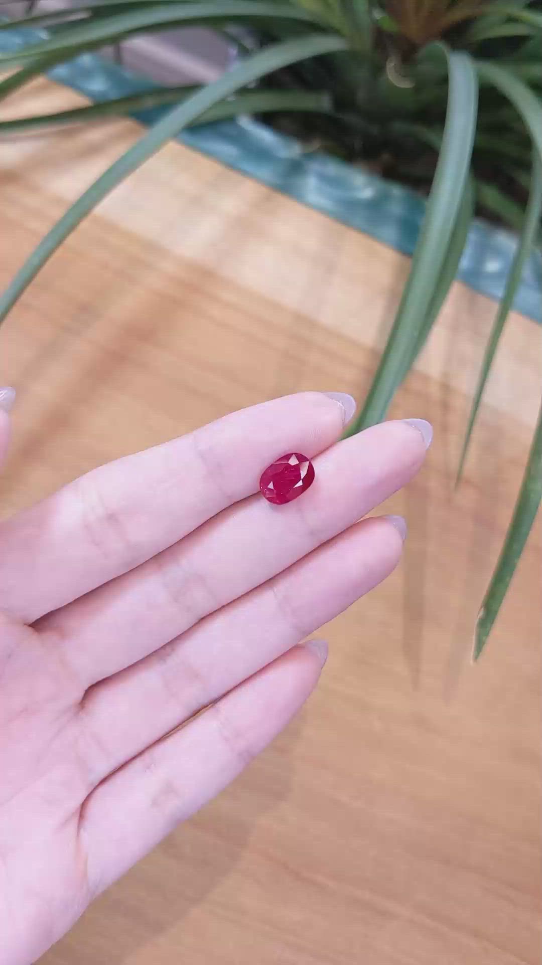 3.43 Ct. Ruby from Mozambique Size Video