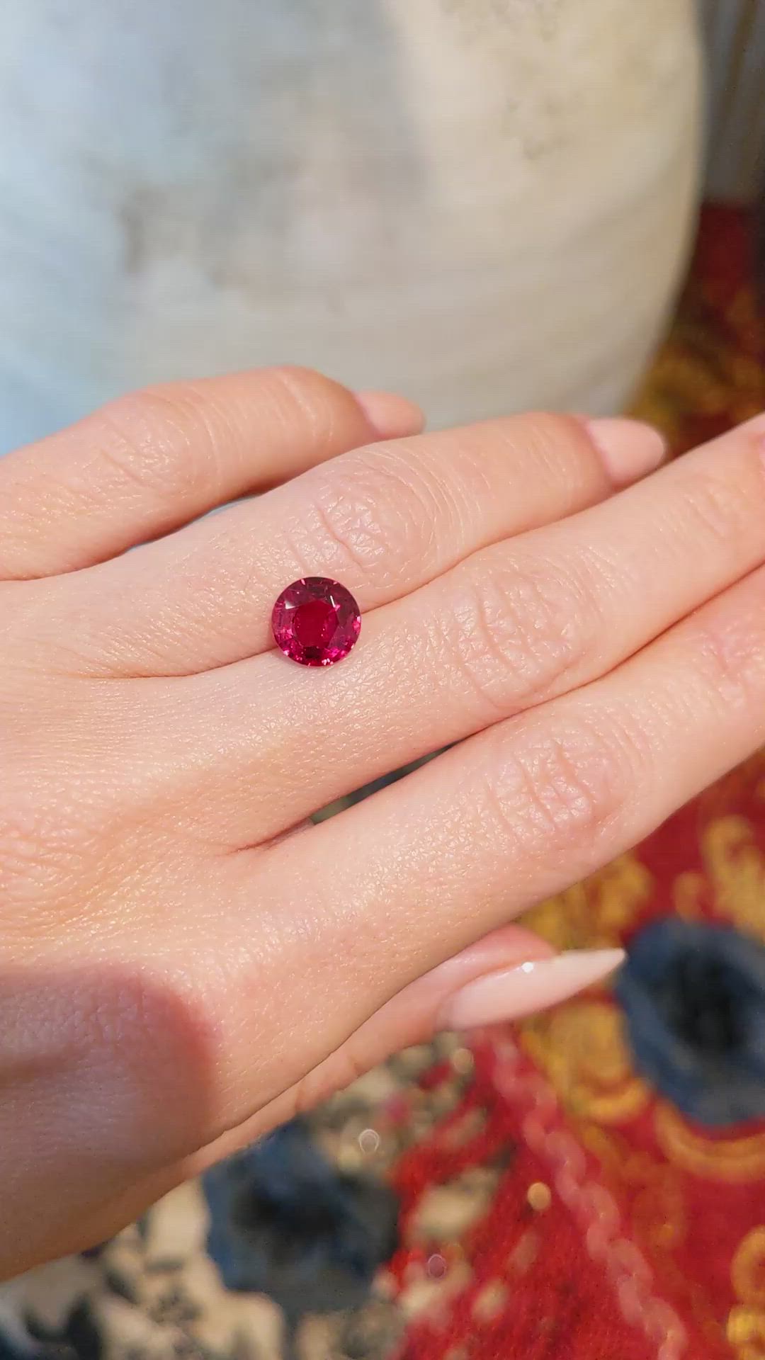 2.31 Ct. Ruby from Mozambique Size Video
