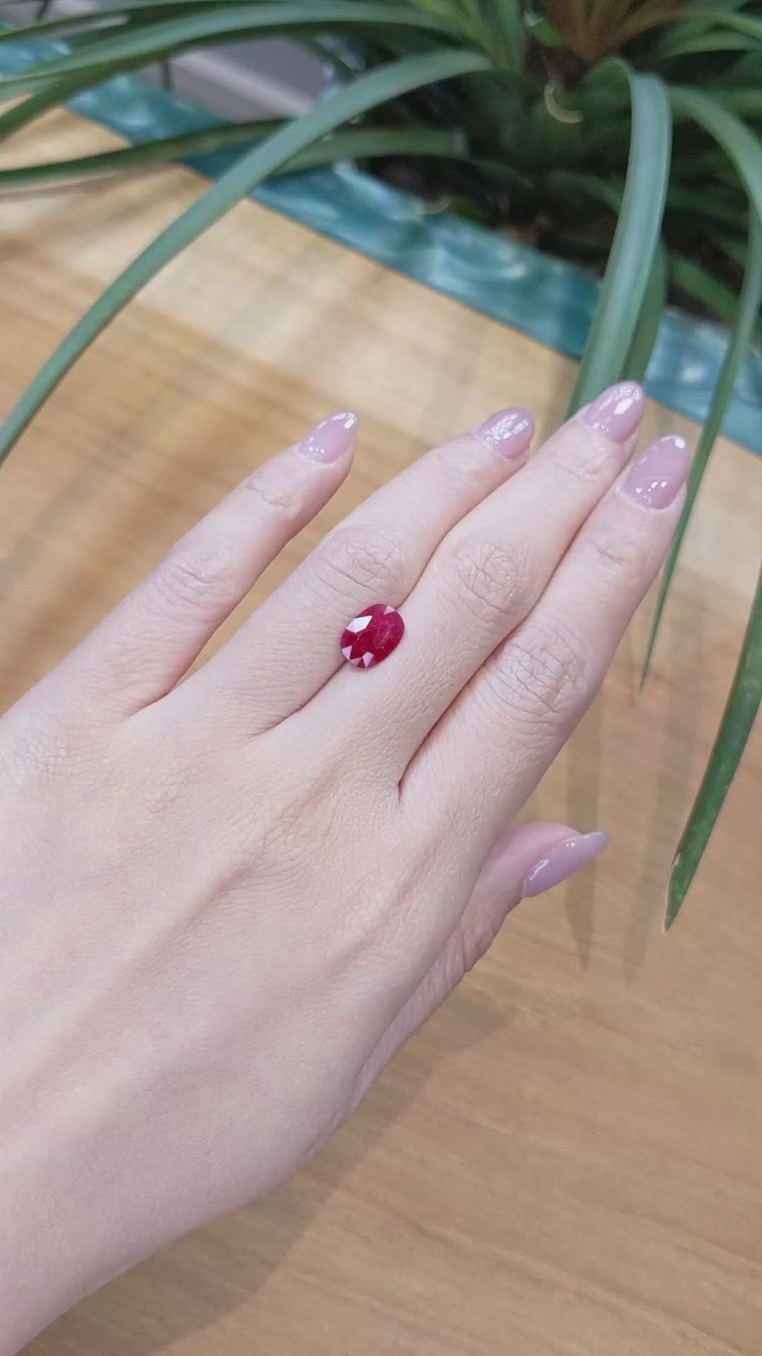 2.81 Ct. Ruby from Mozambique Size Video
