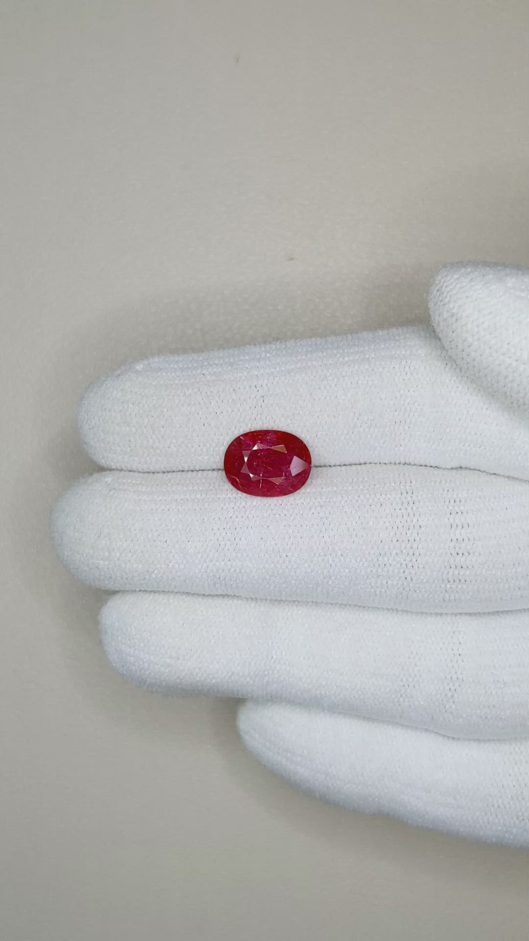 1.91 Ct. Ruby from Mozambique Size Video
