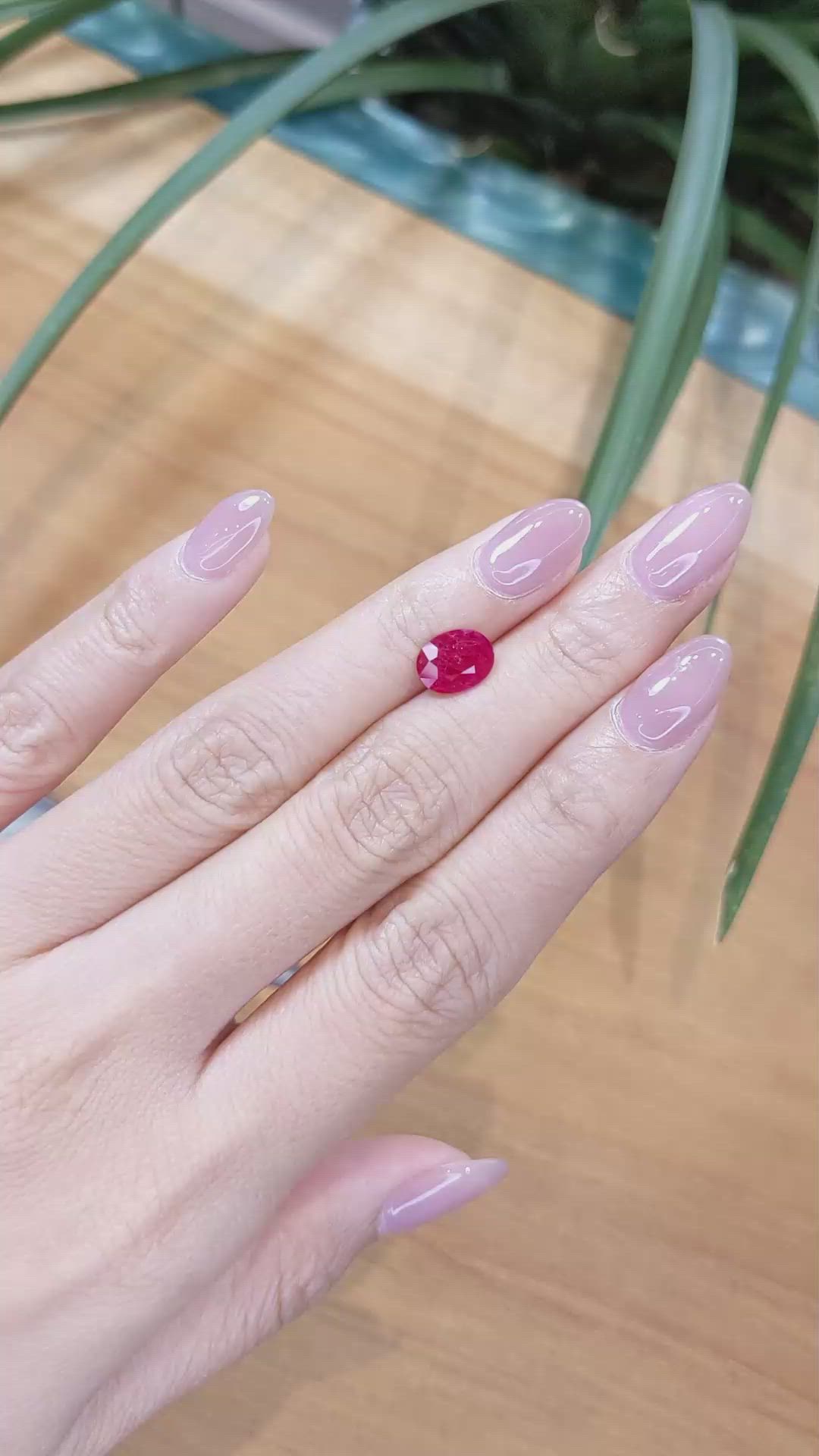 1.80 Ct. Ruby from Mozambique Size Video