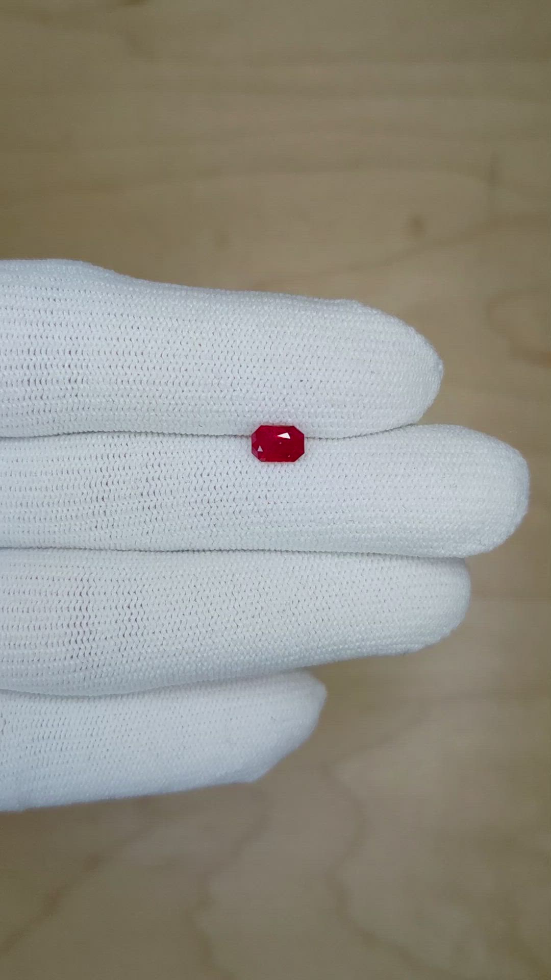 0.83 Ct. Ruby from Burma (Myanmar) Size Video