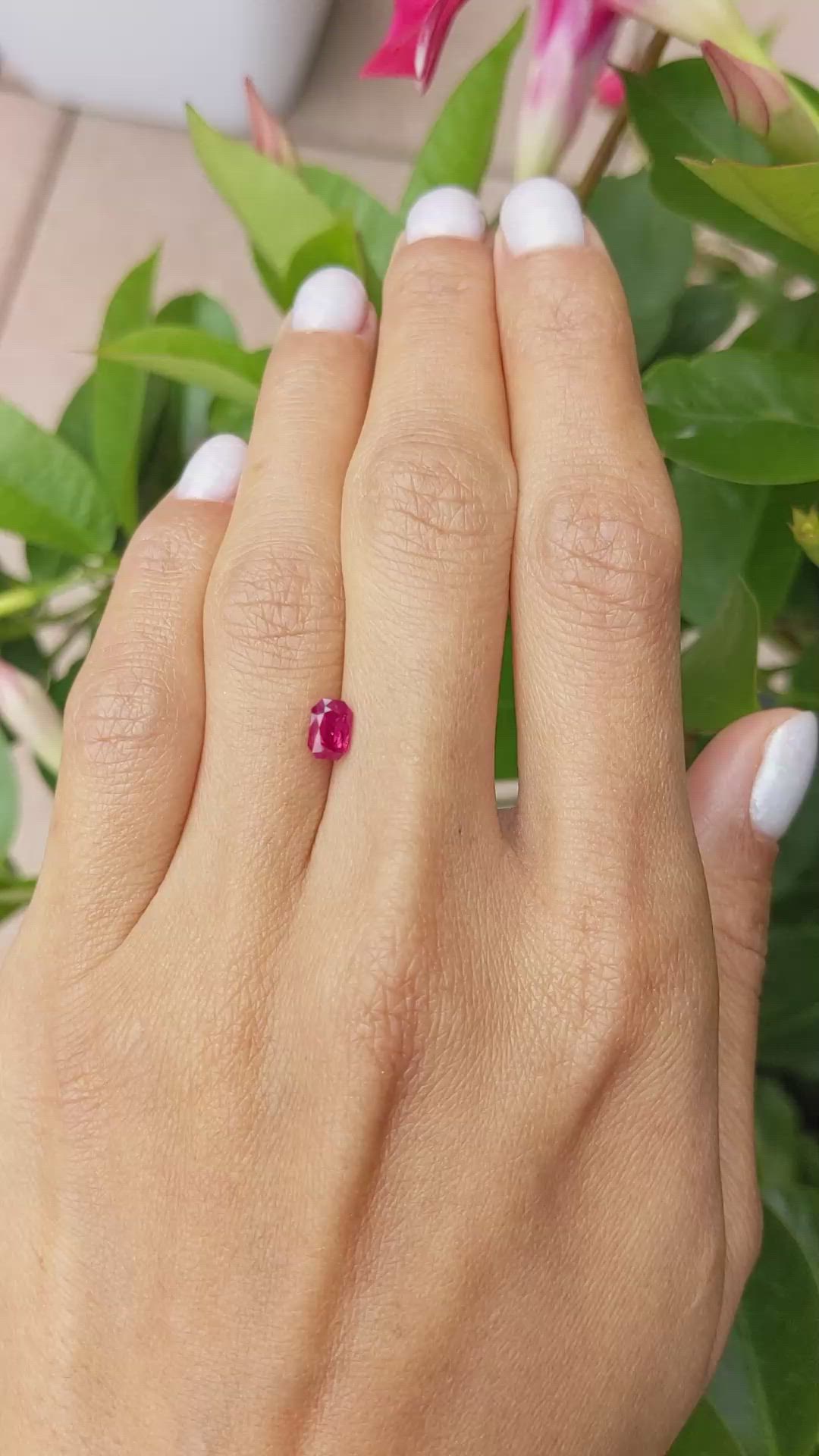 0.83 Ct. Ruby from Burma (Myanmar) Size Video