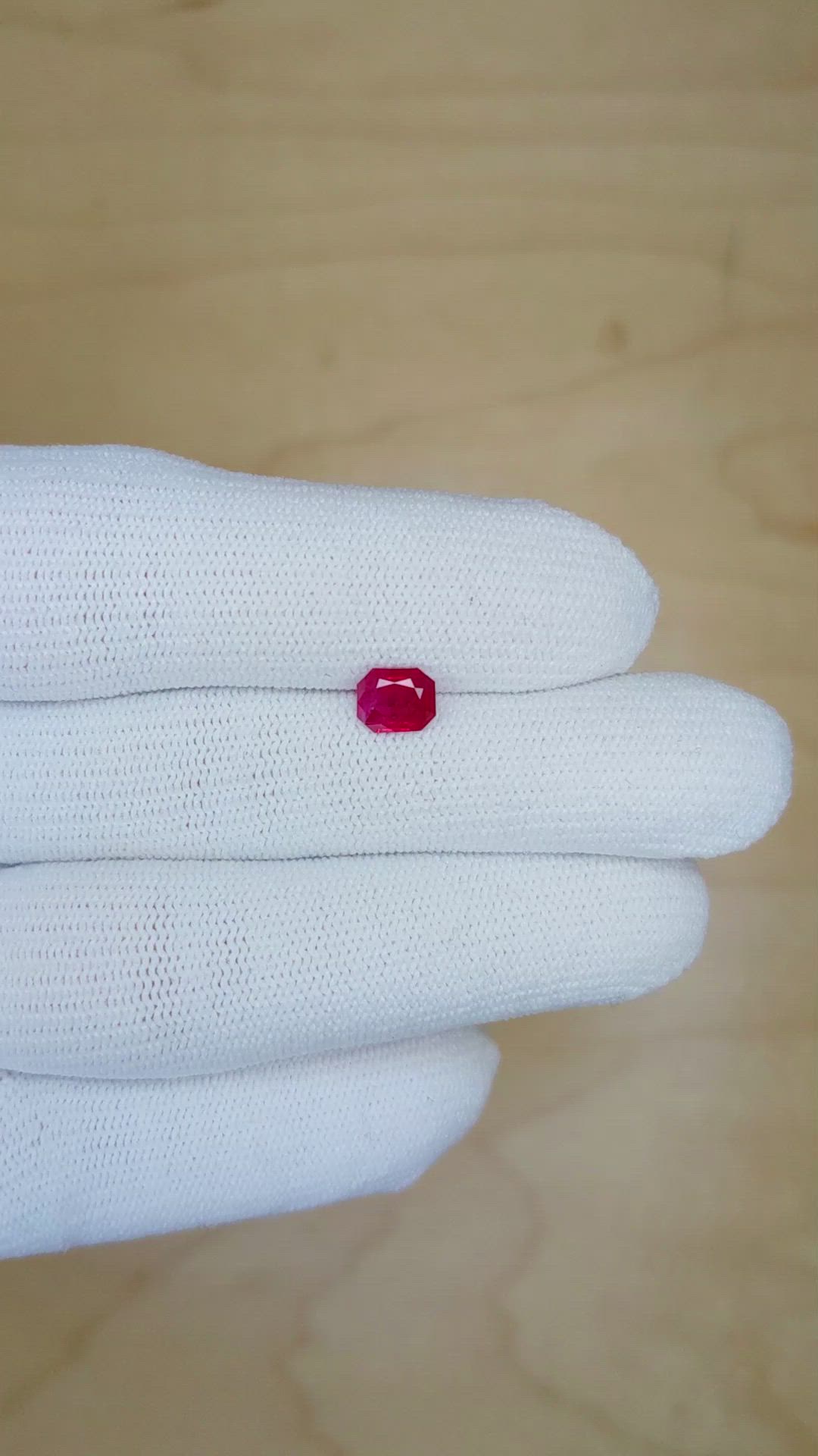 1.00 Ct. Ruby from Burma (Myanmar) Size Video