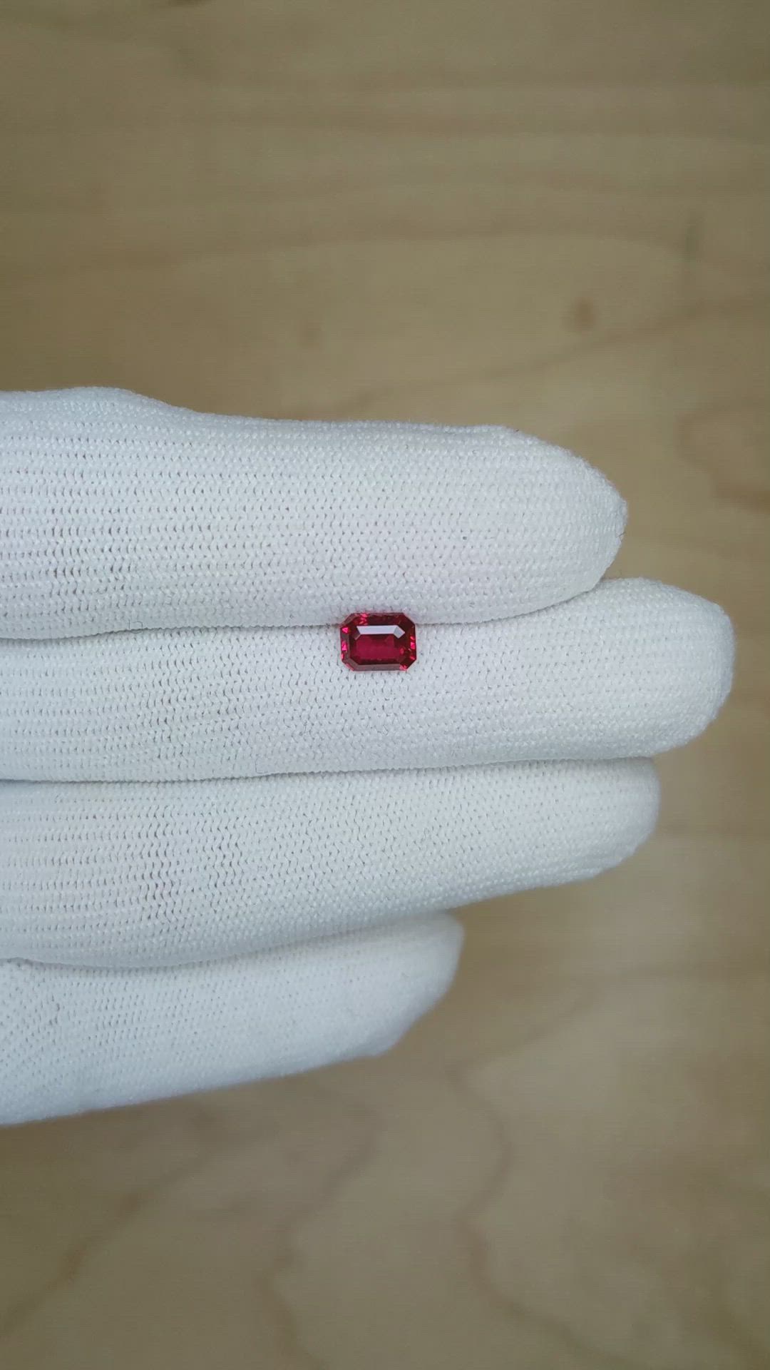 1.03 Ct. Ruby from Mozambique Size Video