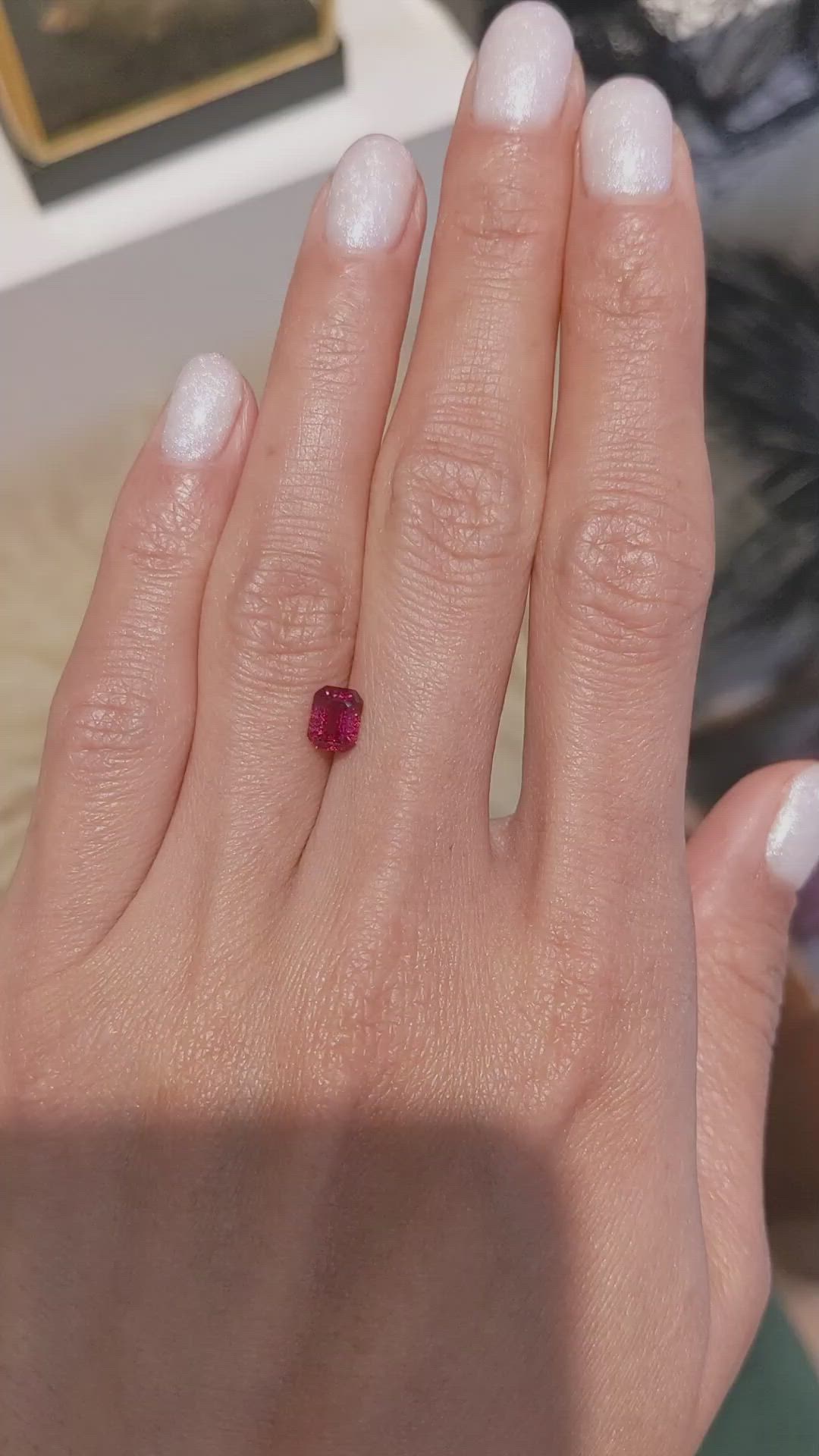1.03 Ct. Ruby from Mozambique Size Video