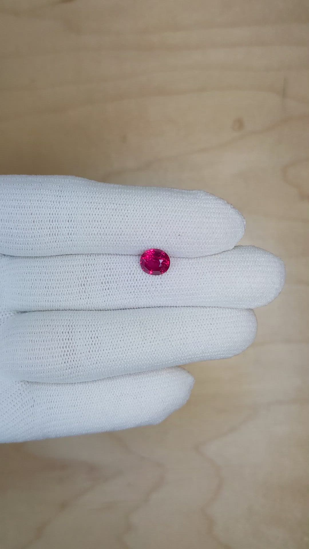 1.54 Ct. Ruby from Mozambique Size Video