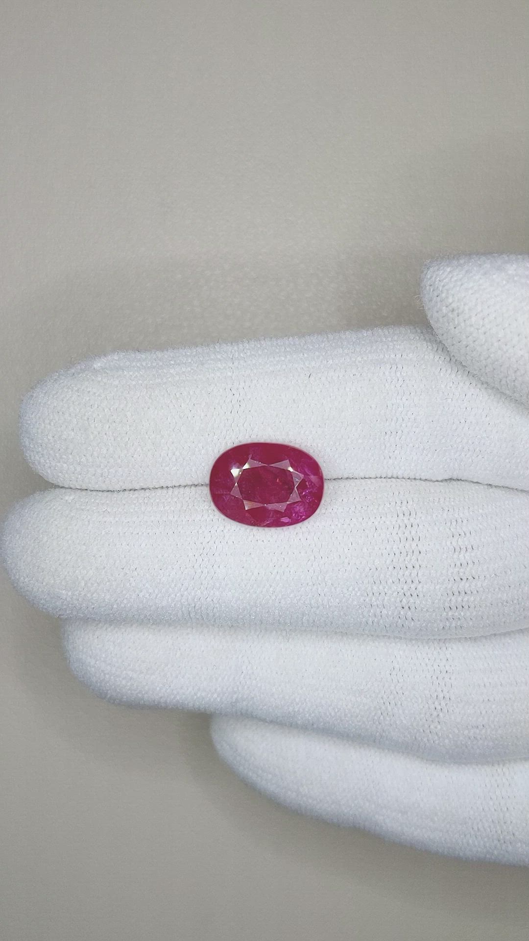4.23 Ct. Ruby from Mozambique Size Video