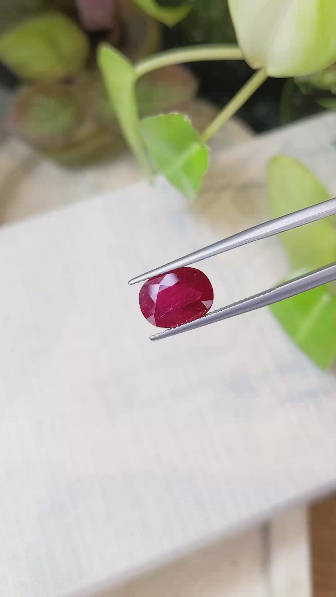 3.95 Ct. Ruby from Mozambique Size Video