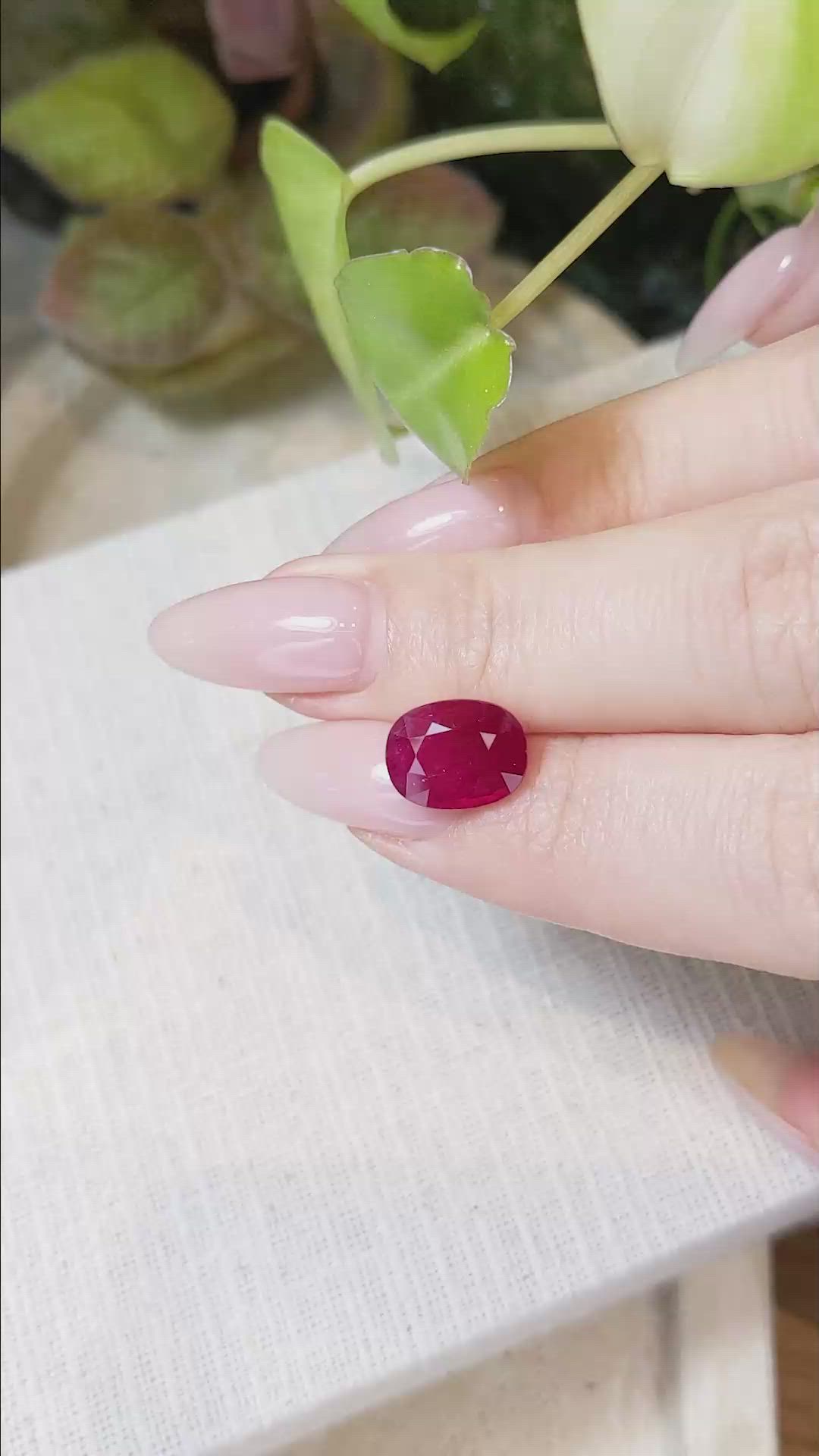 3.95 Ct. Ruby from Mozambique Size Video