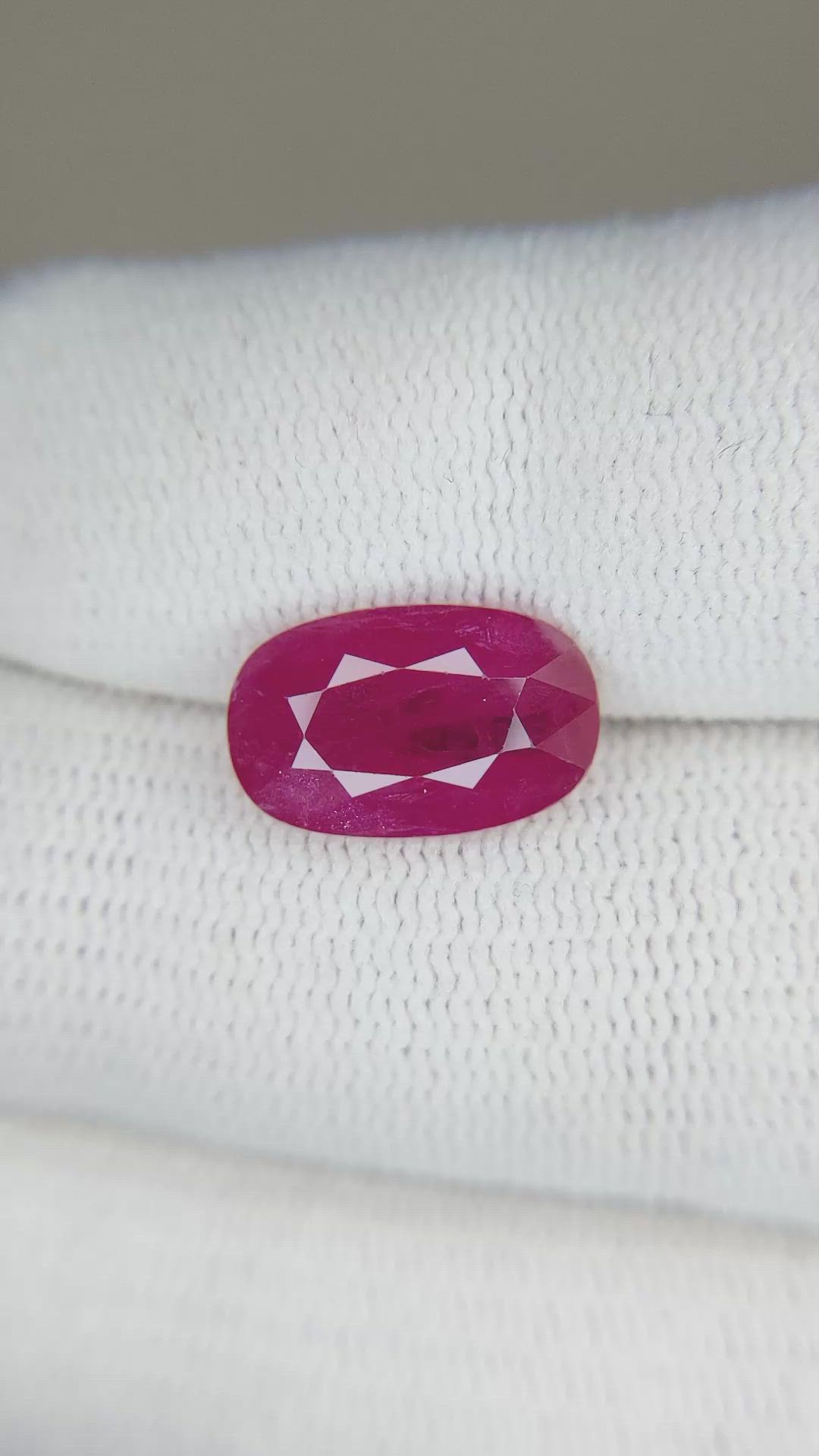 4.68 Ct. Ruby from Mozambique Size Video