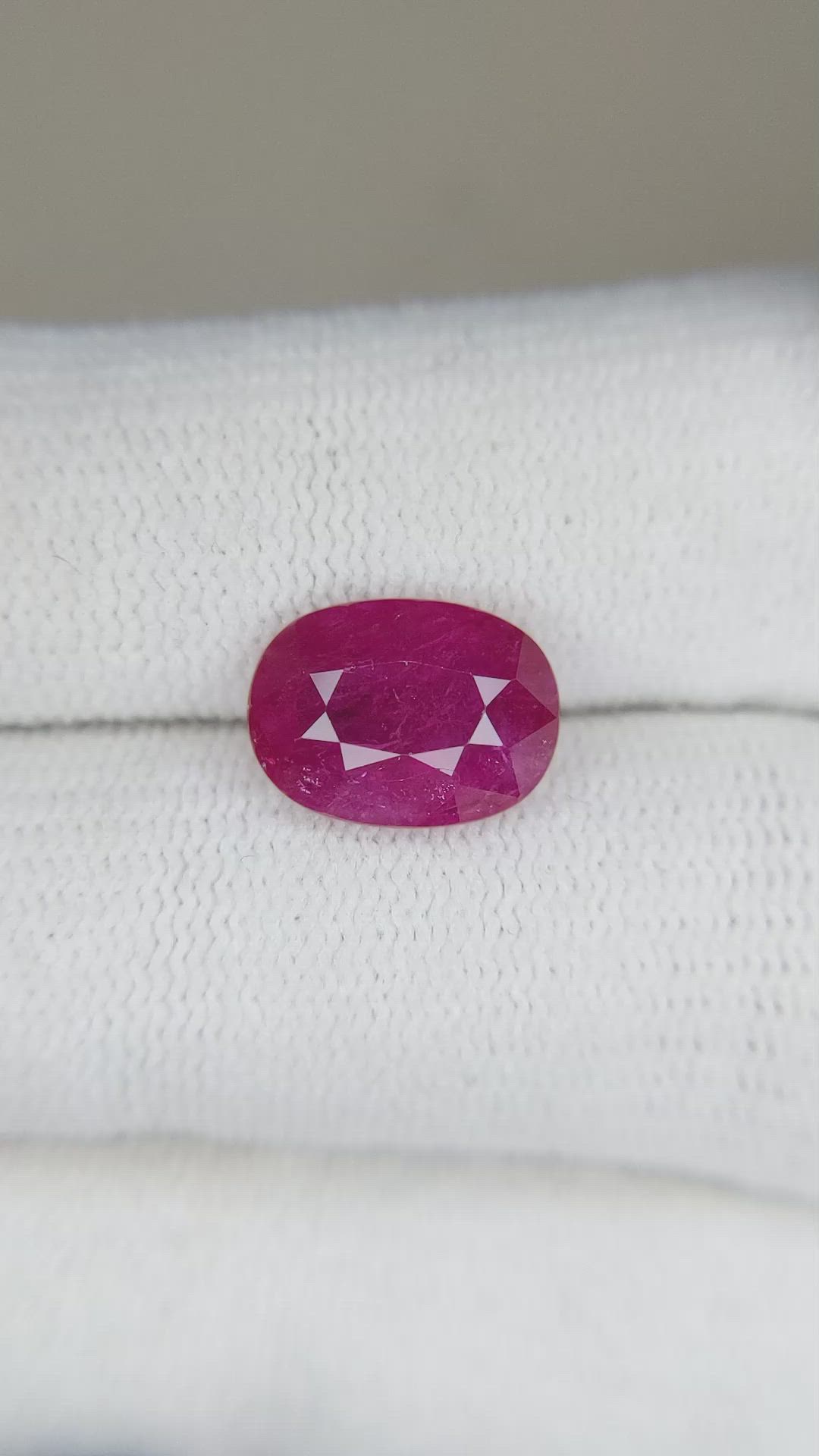 3.59 Ct. Ruby from Mozambique Size Video
