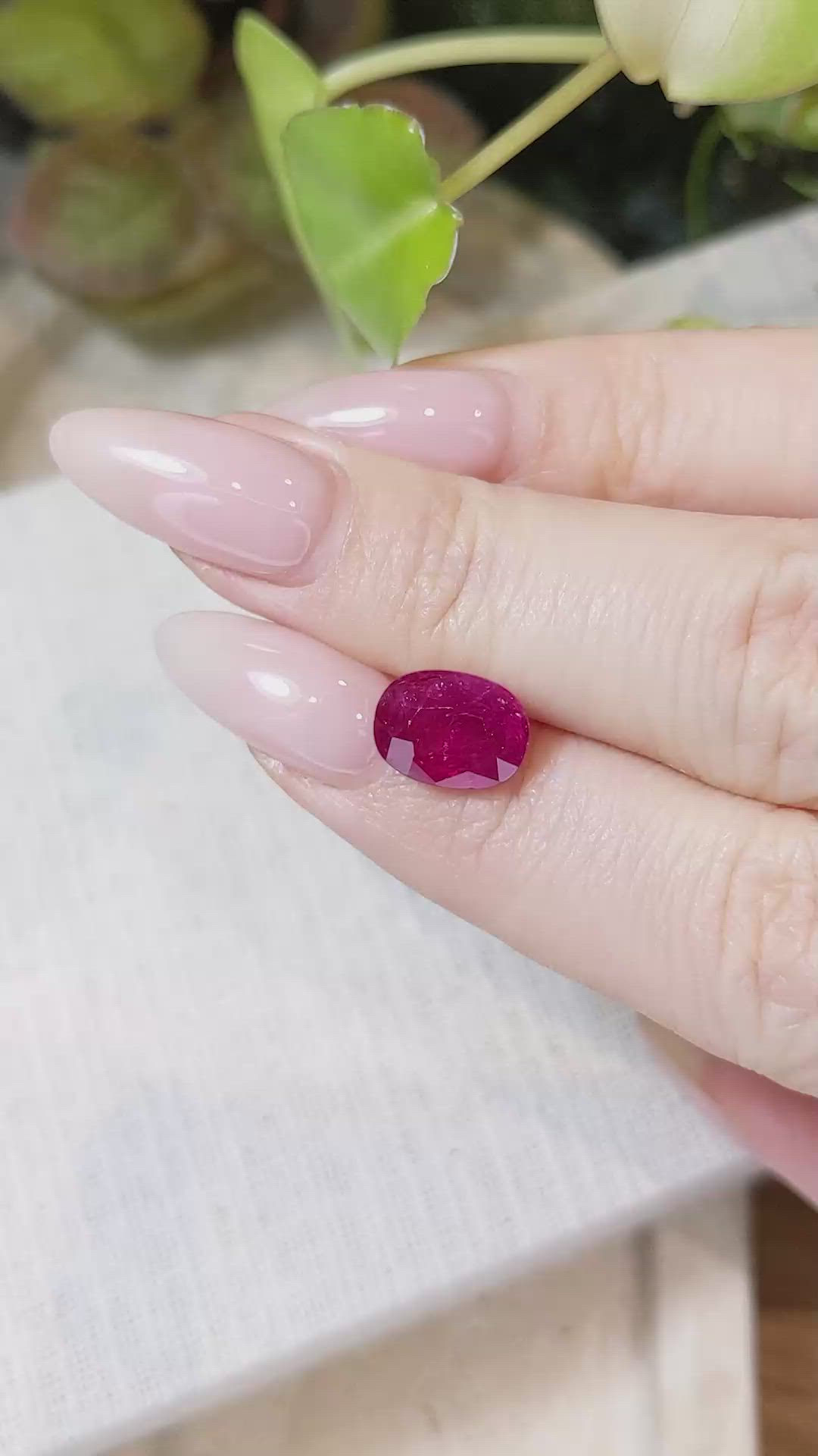 3.59 Ct. Ruby from Mozambique Size Video