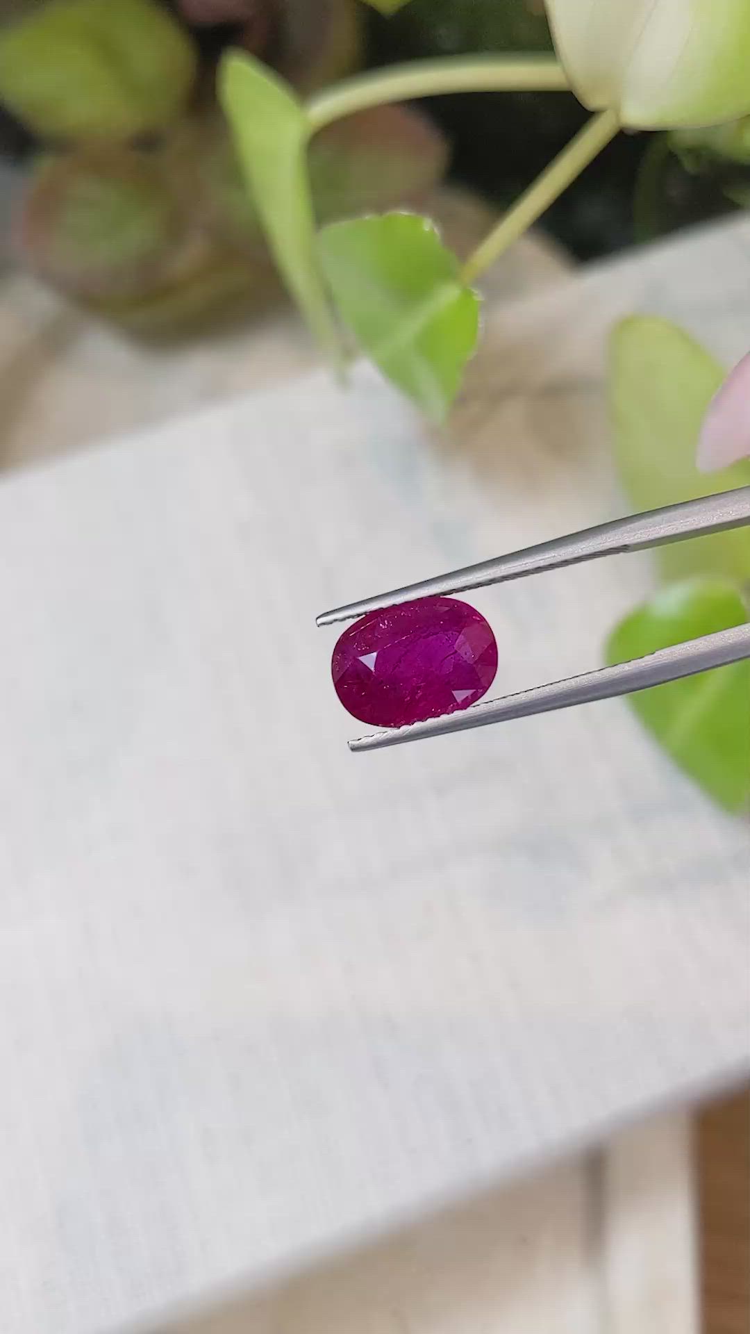 3.59 Ct. Ruby from Mozambique Size Video