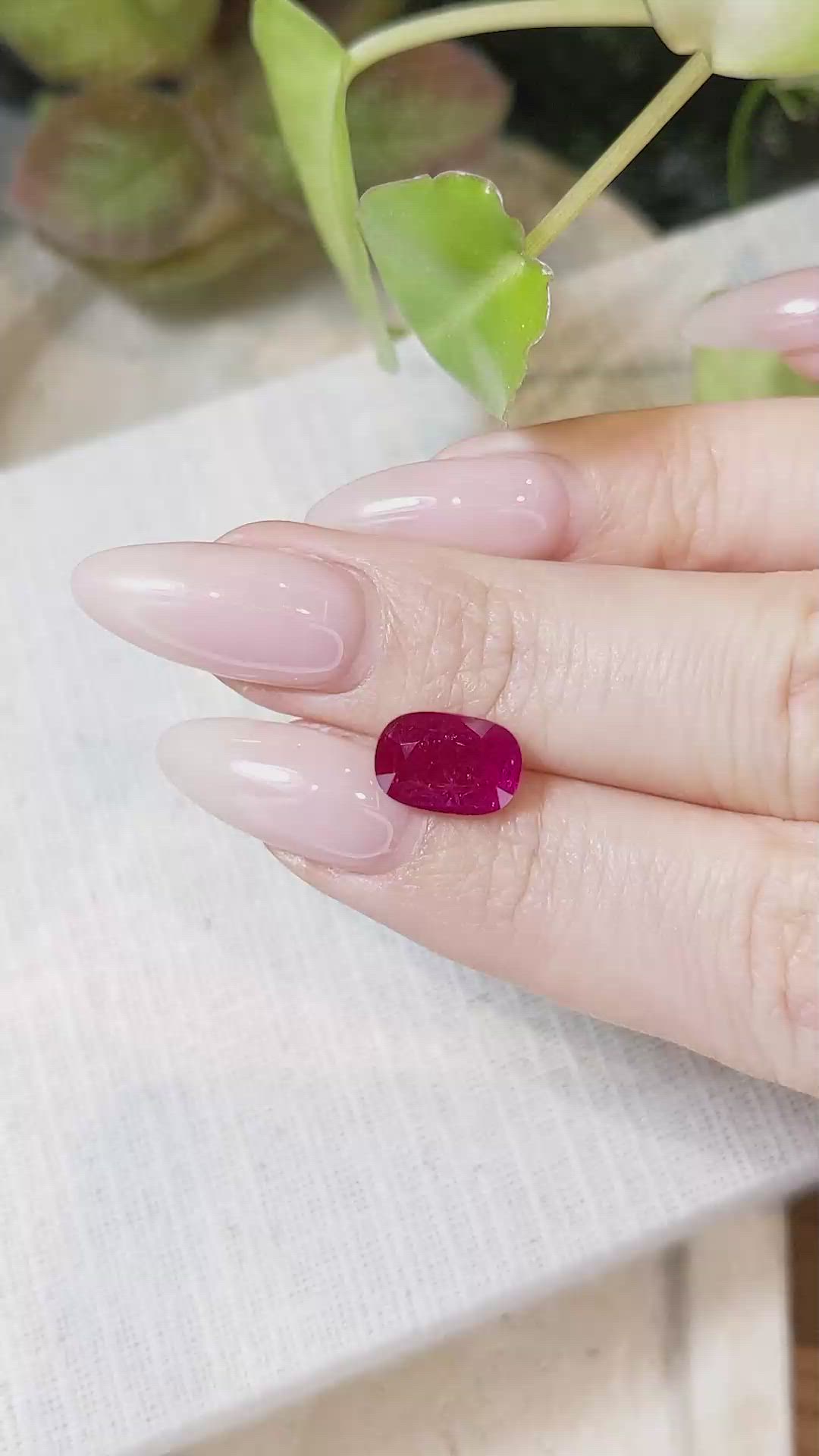 3.09 Ct. Ruby from Mozambique Size Video