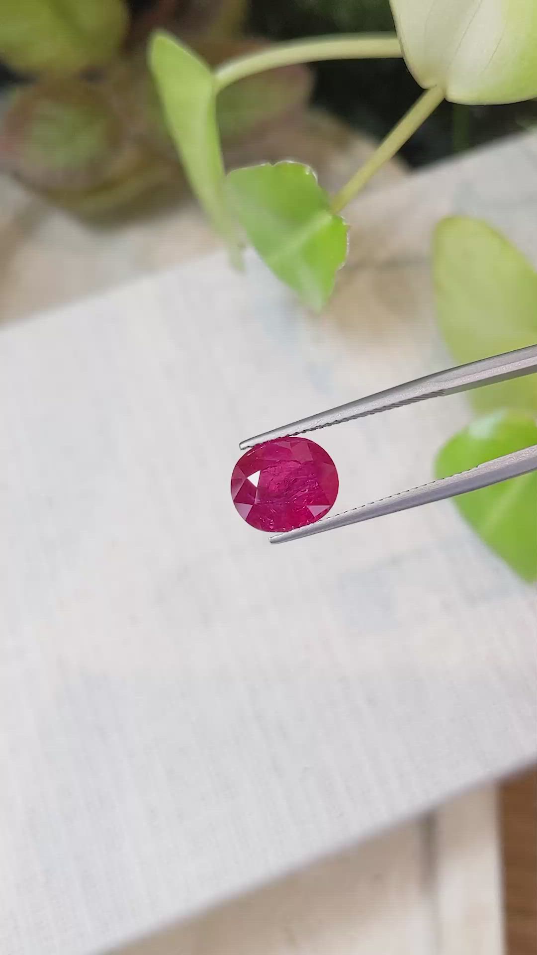4.76 Ct. Ruby from Mozambique Size Video