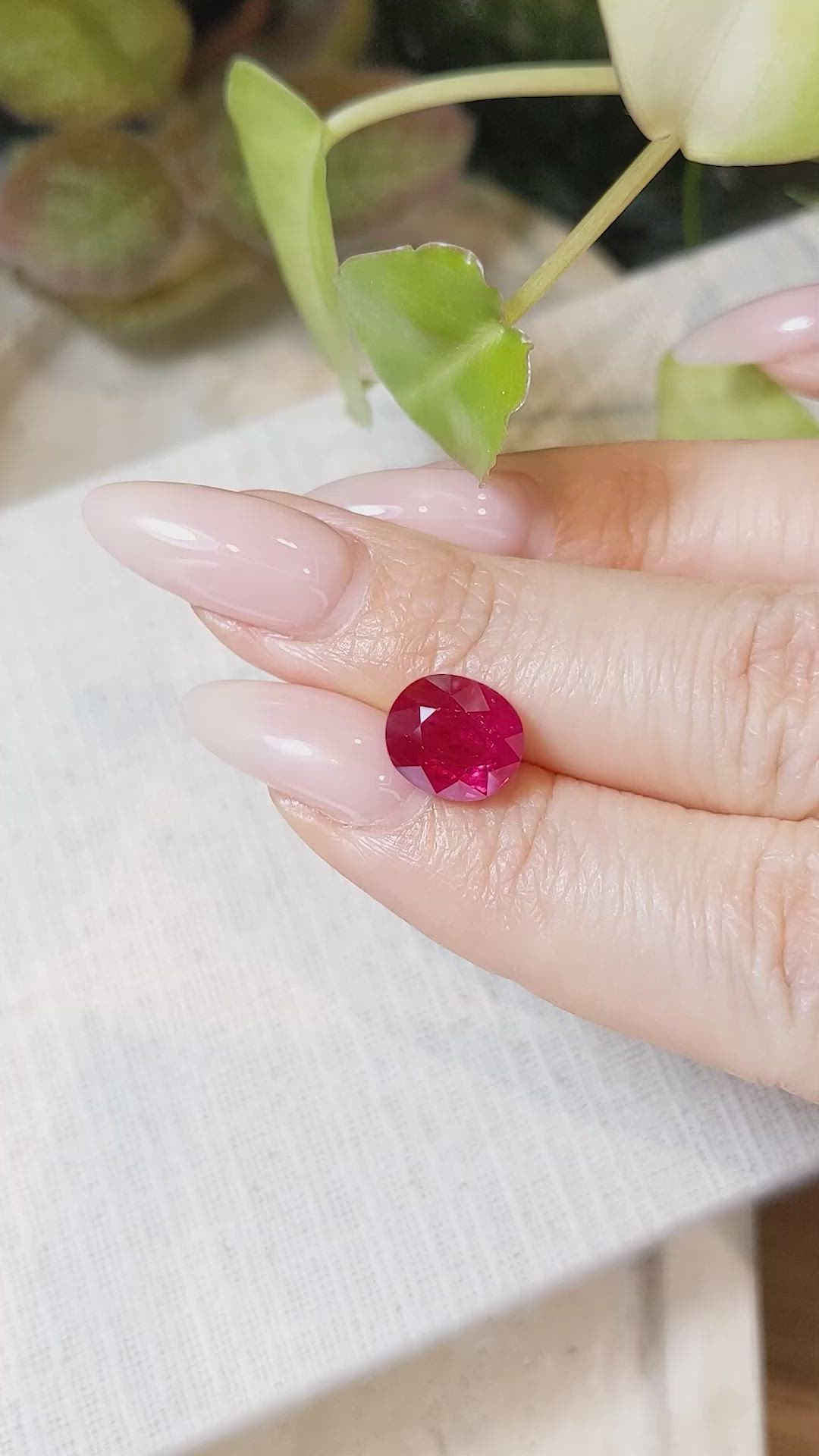 4.76 Ct. Ruby from Mozambique Size Video