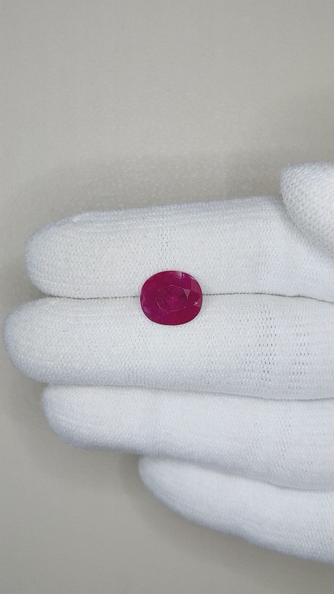 3.19 Ct. Ruby from Mozambique Size Video