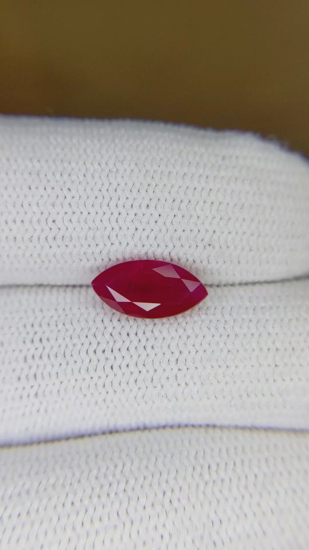 1.65 Ct. Ruby from Burma (Myanmar) Size Video