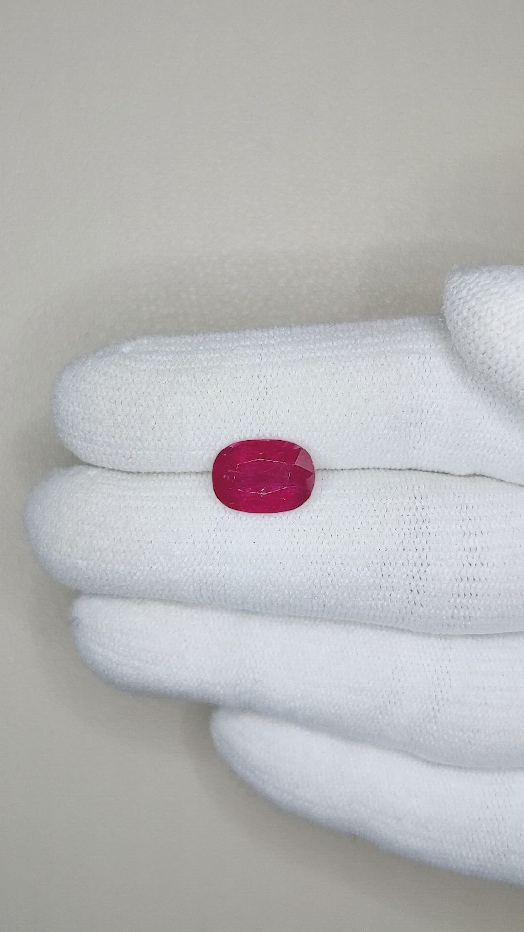 4.03 Ct. Ruby from Mozambique Size Video