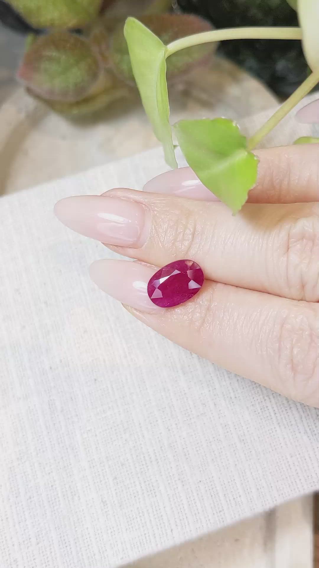 3.76 Ct. Ruby from Mozambique Size Video