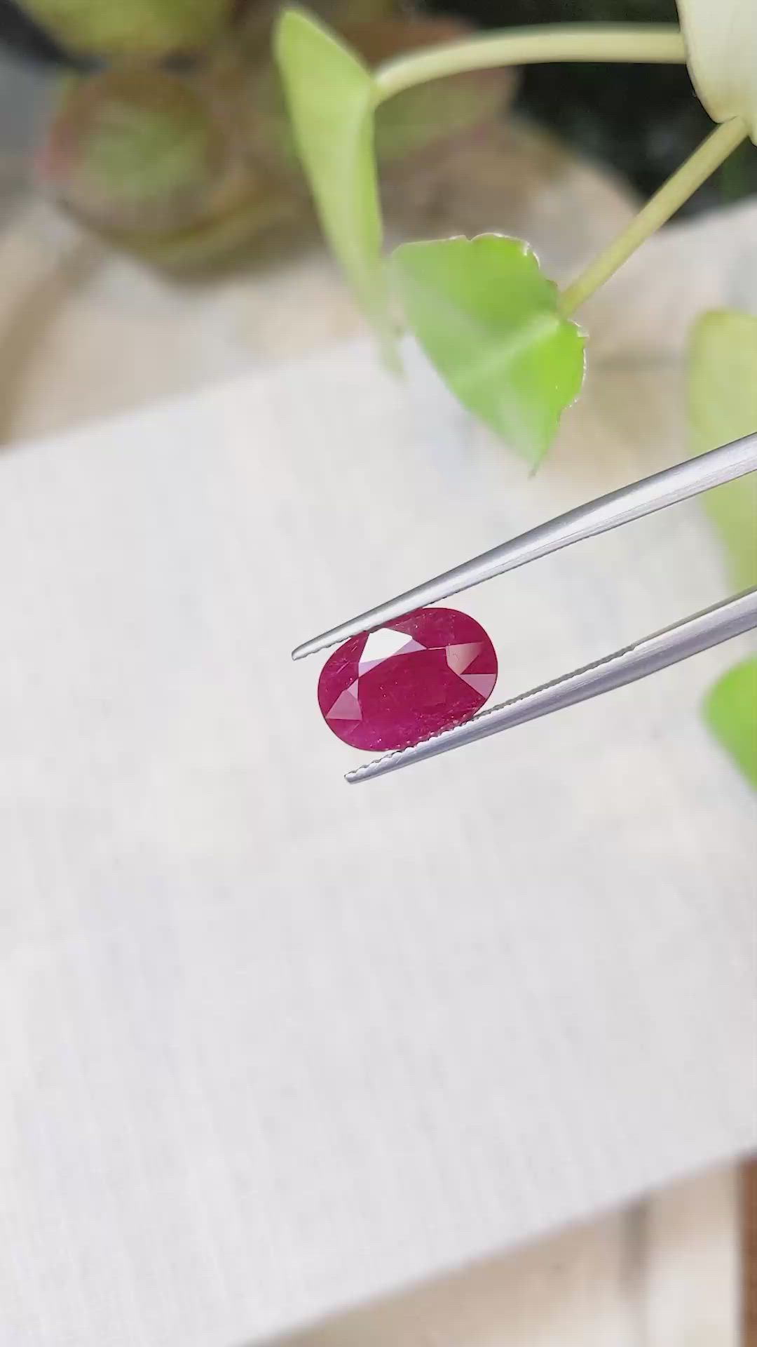 3.76 Ct. Ruby from Mozambique Size Video