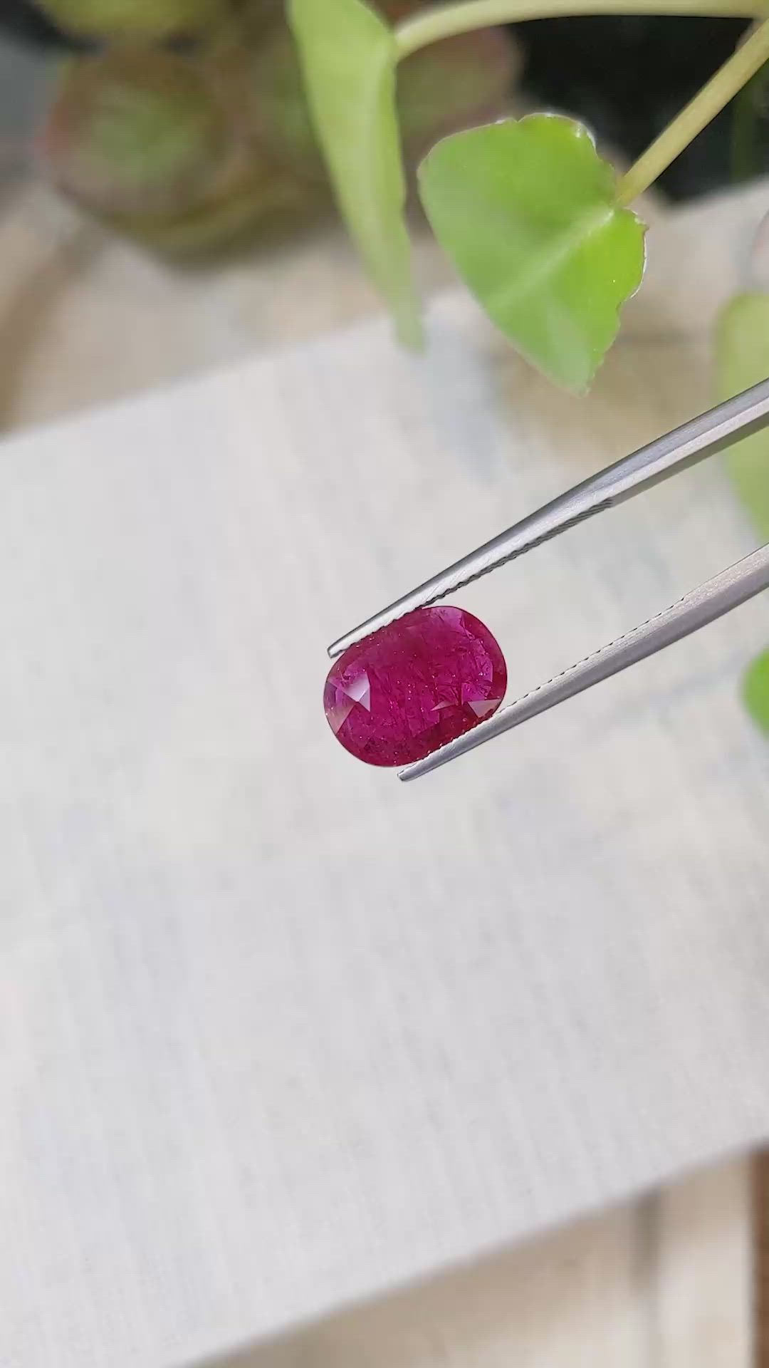 2.75 Ct. Ruby from Mozambique Size Video