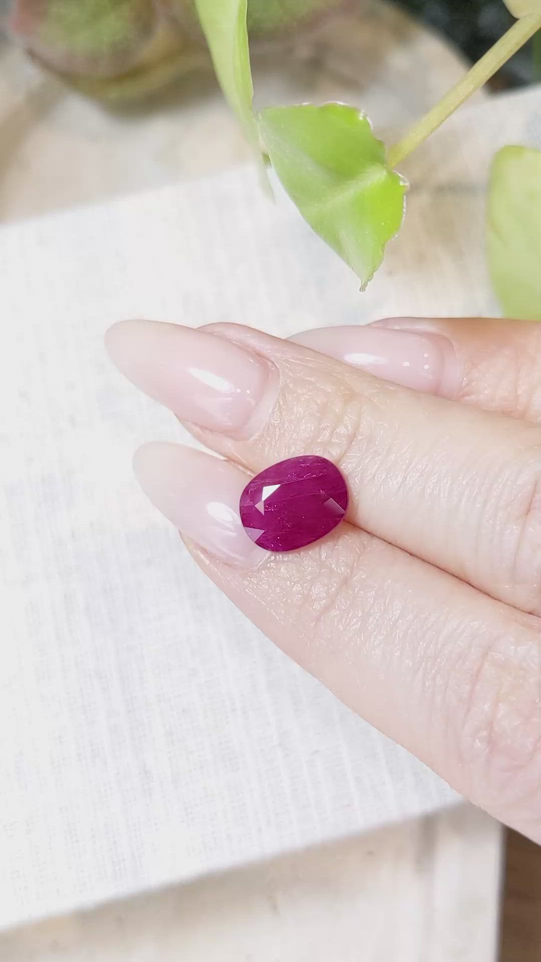 3.44 Ct. Ruby from Mozambique Size Video