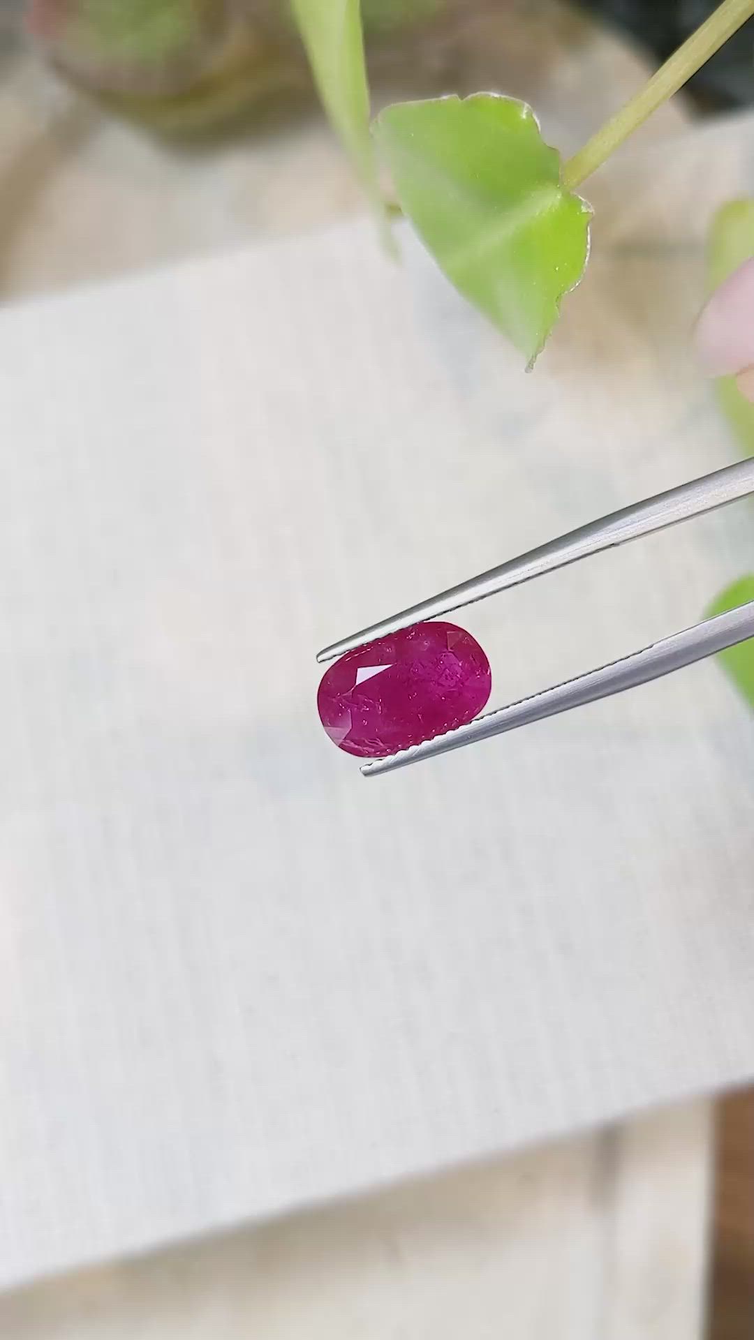 3.09 Ct. Ruby from Mozambique Size Video