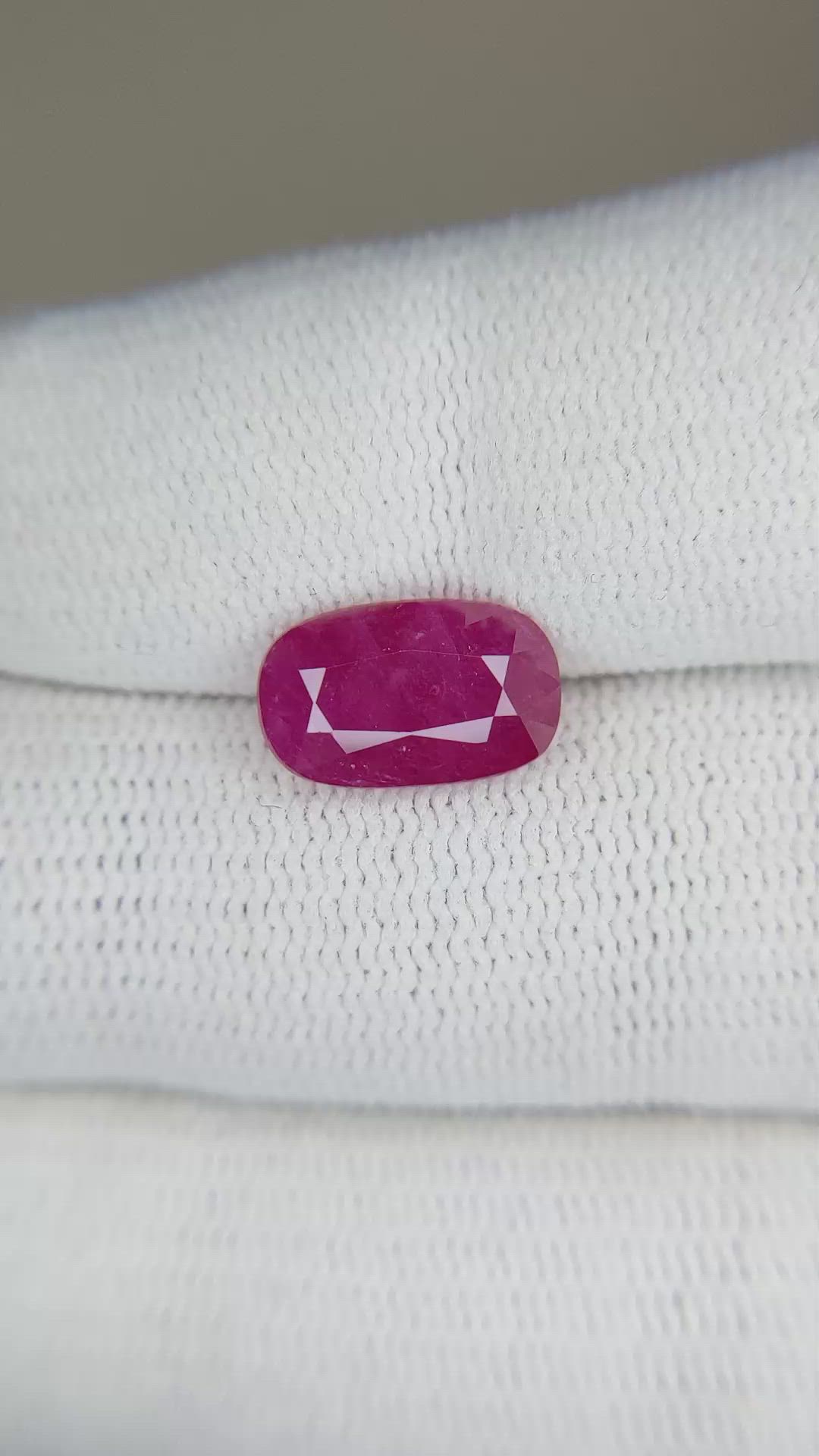 3.28 Ct. Ruby from Mozambique Size Video