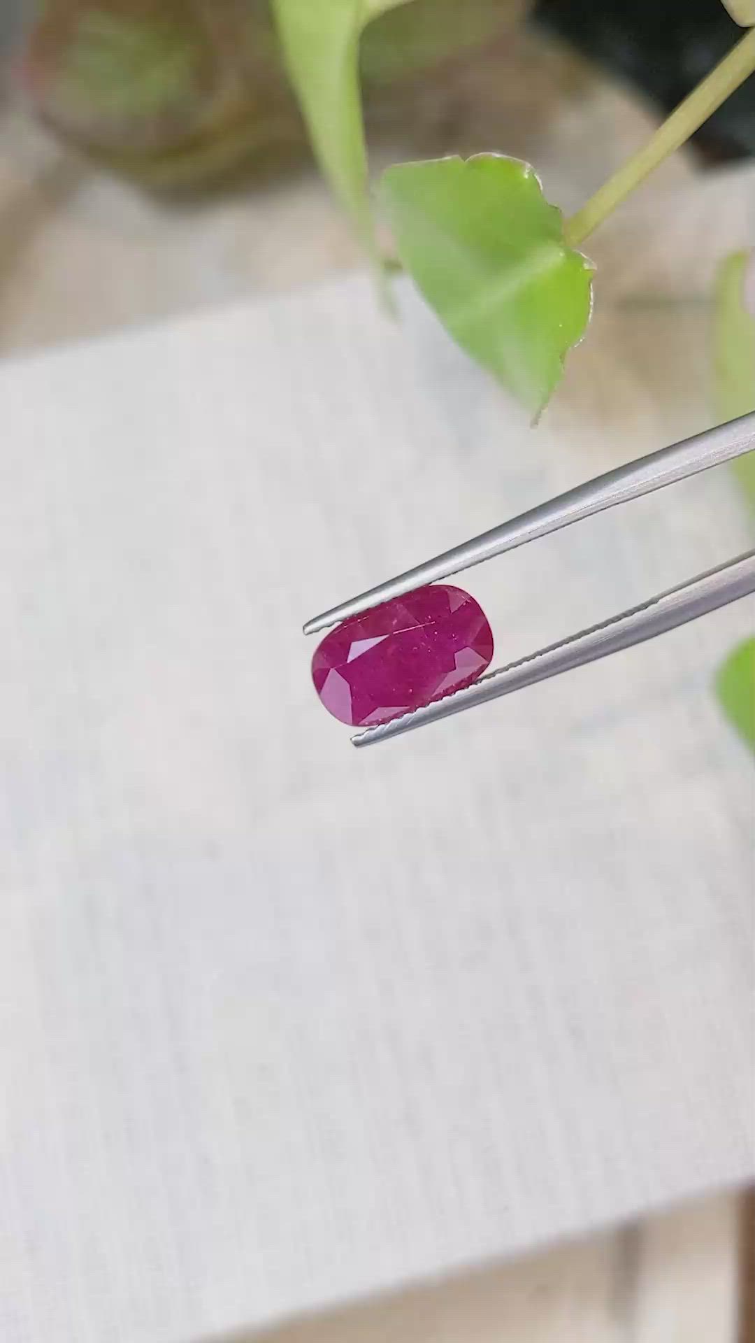 3.28 Ct. Ruby from Mozambique Size Video