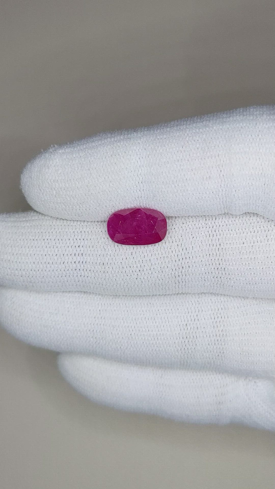 3.28 Ct. Ruby from Mozambique Size Video