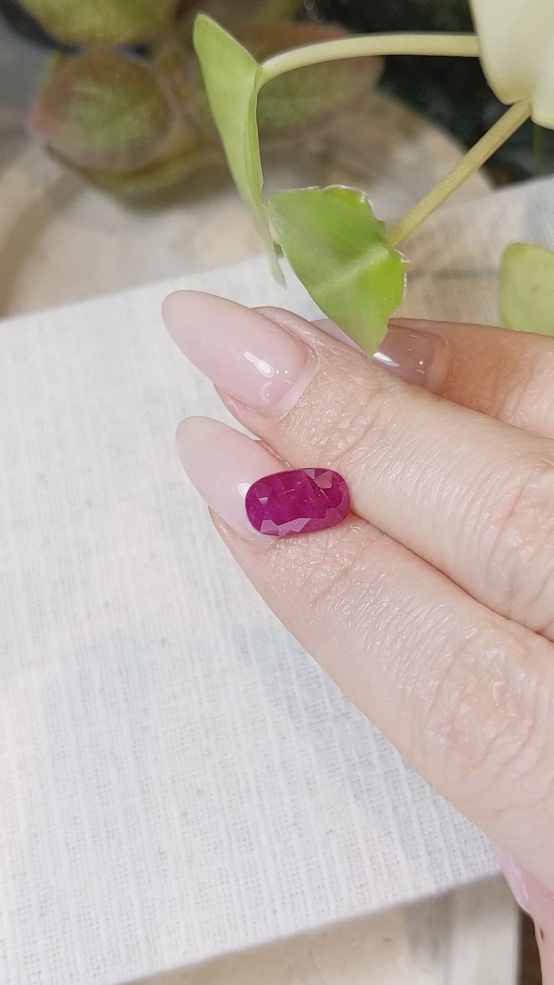 3.28 Ct. Ruby from Mozambique Size Video