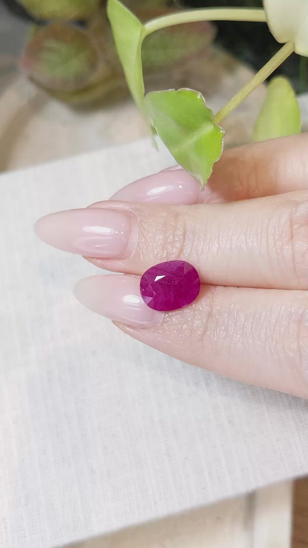 3.76 Ct. Ruby from Mozambique Size Video