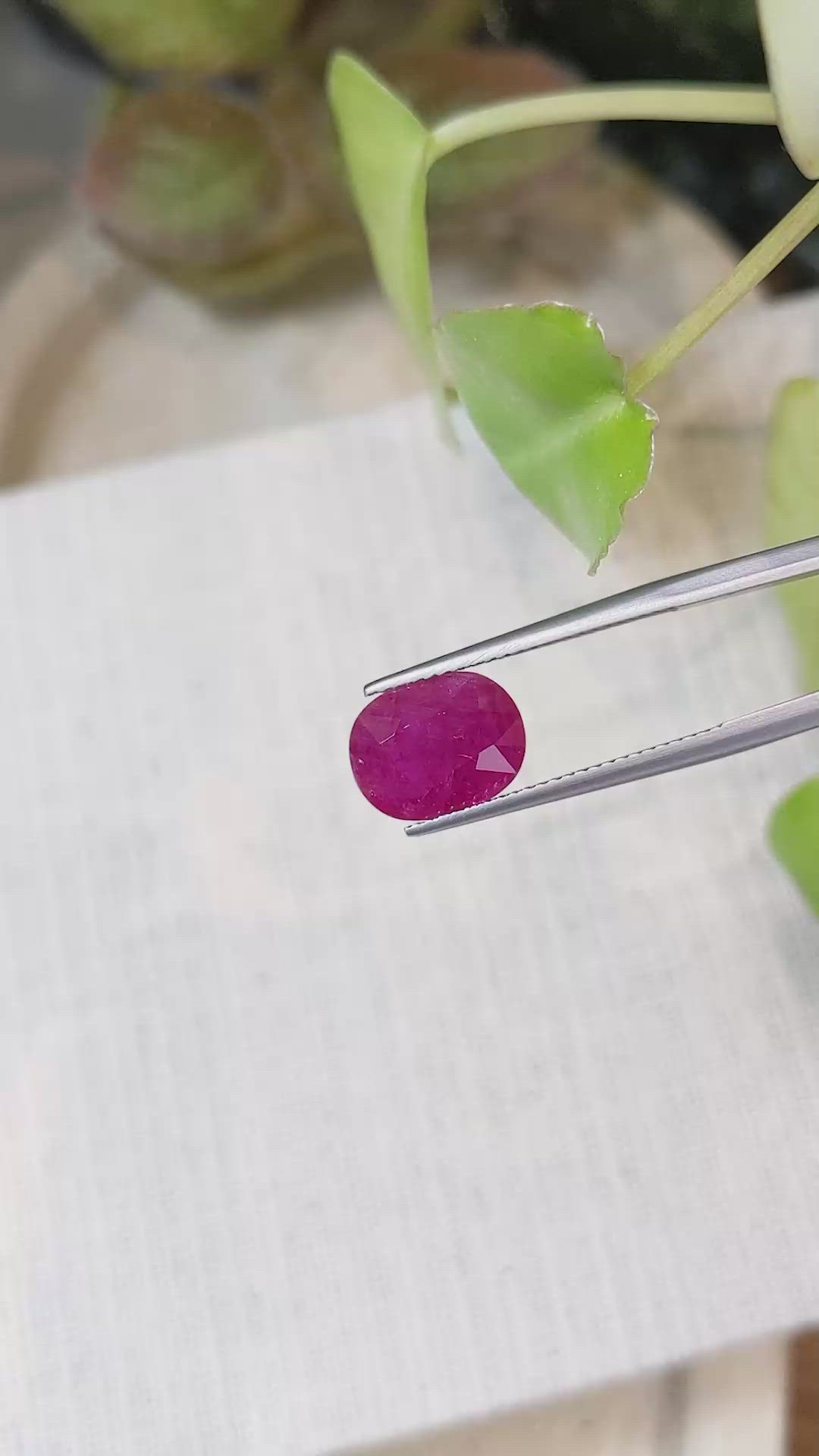 3.76 Ct. Ruby from Mozambique Size Video