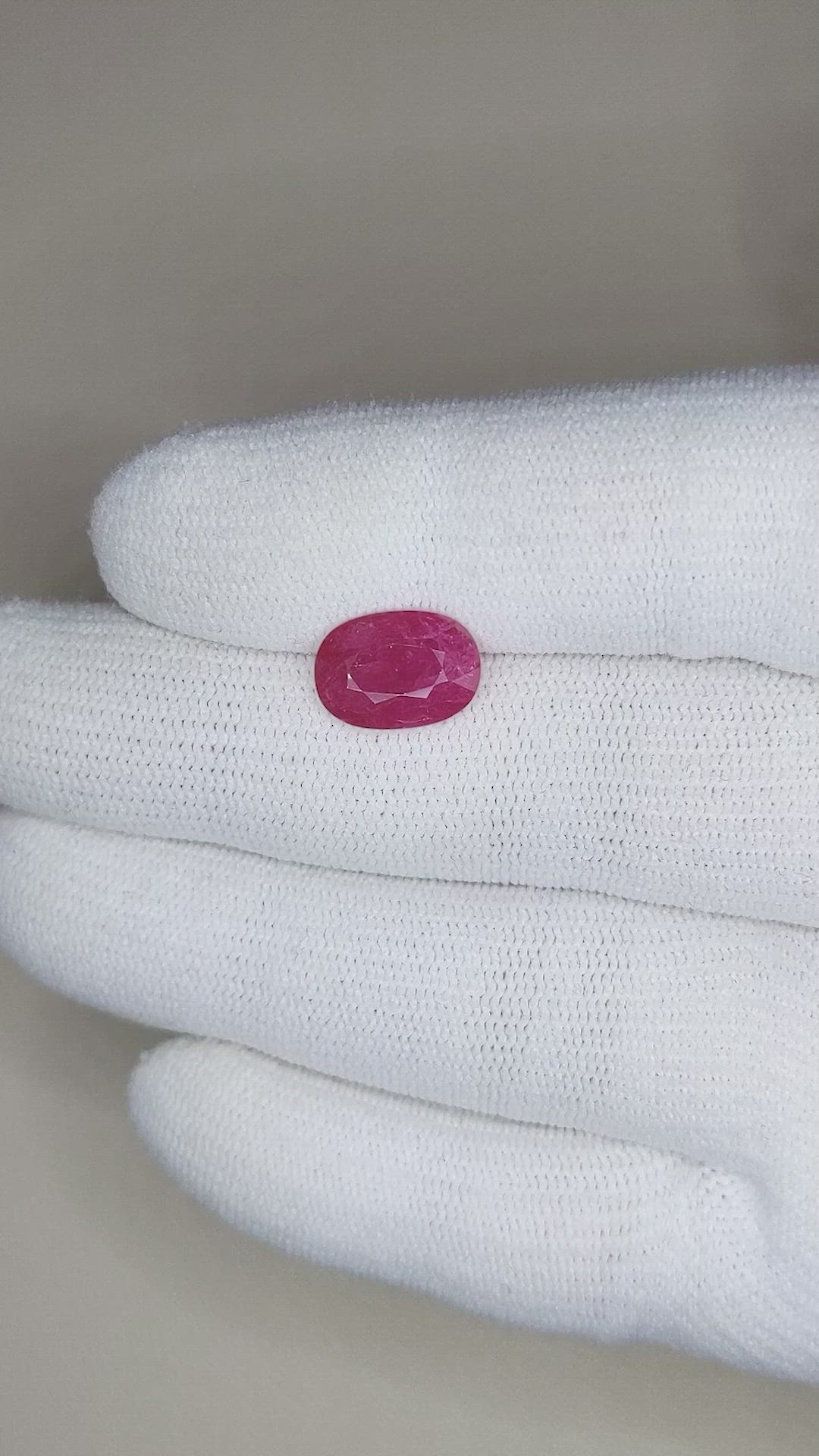 3.10 Ct. Ruby from Mozambique Size Video