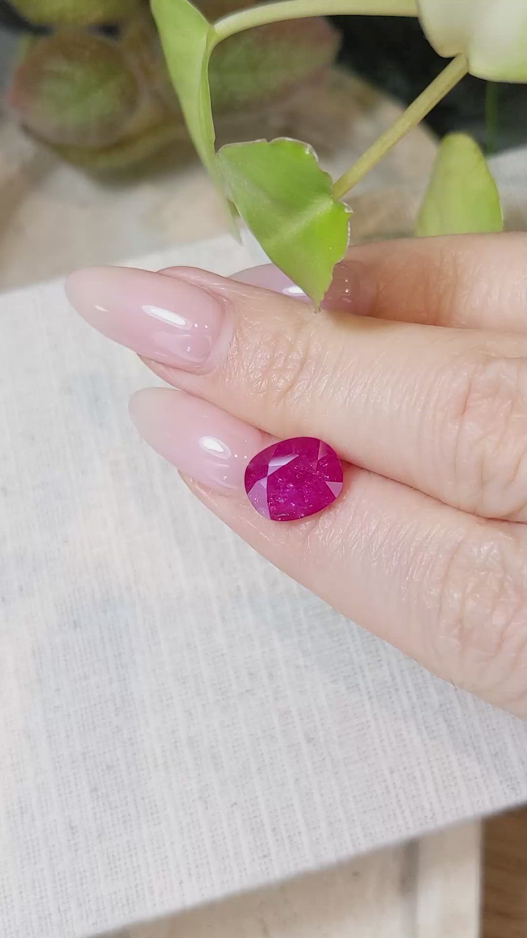 3.71 Ct. Ruby from Mozambique Size Video