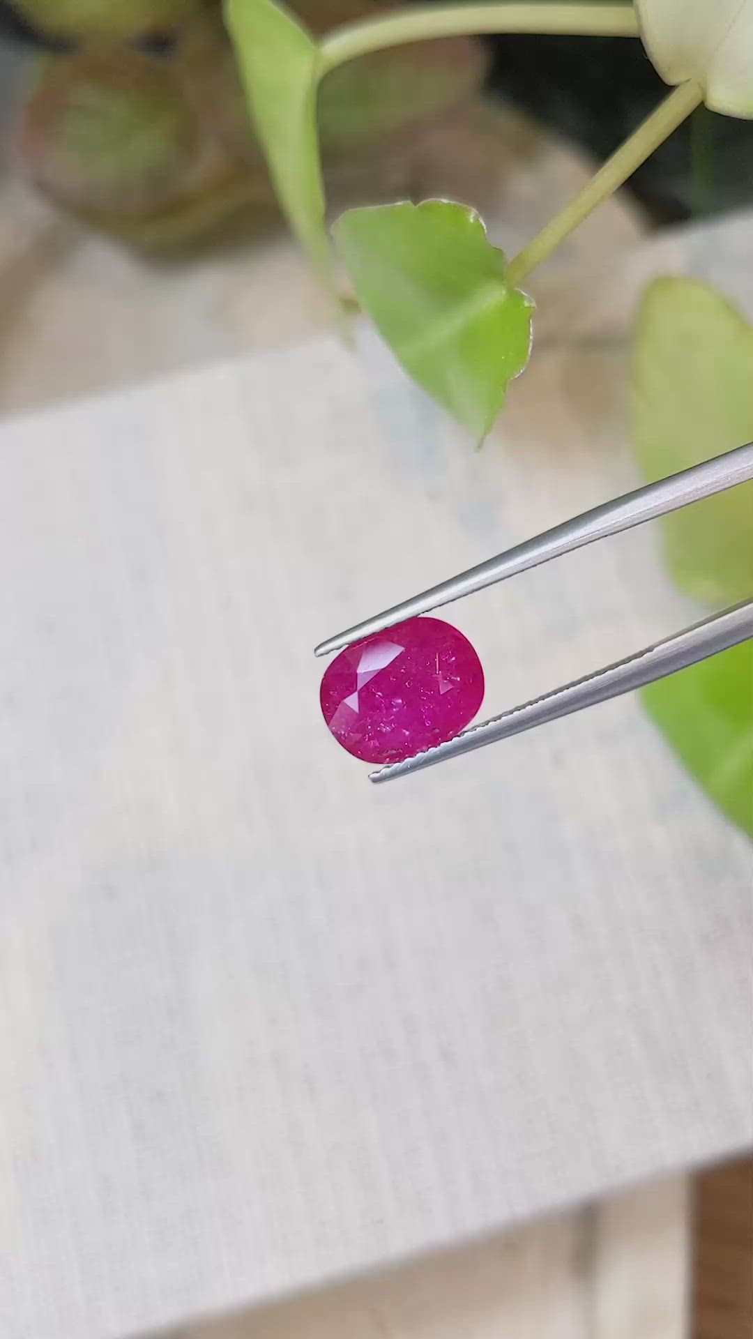 3.71 Ct. Ruby from Mozambique Size Video