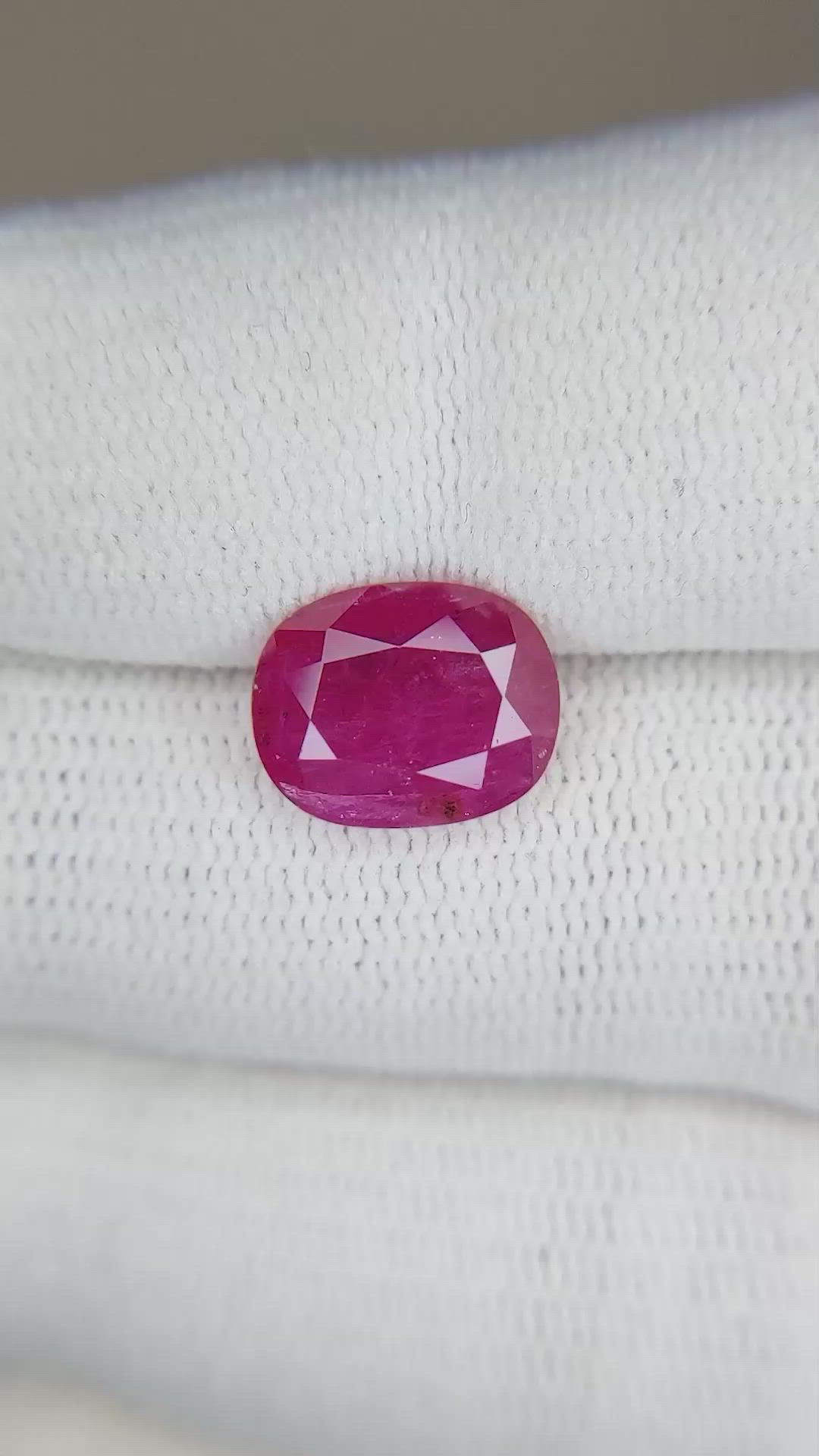 3.57 Ct. Ruby from Mozambique Size Video