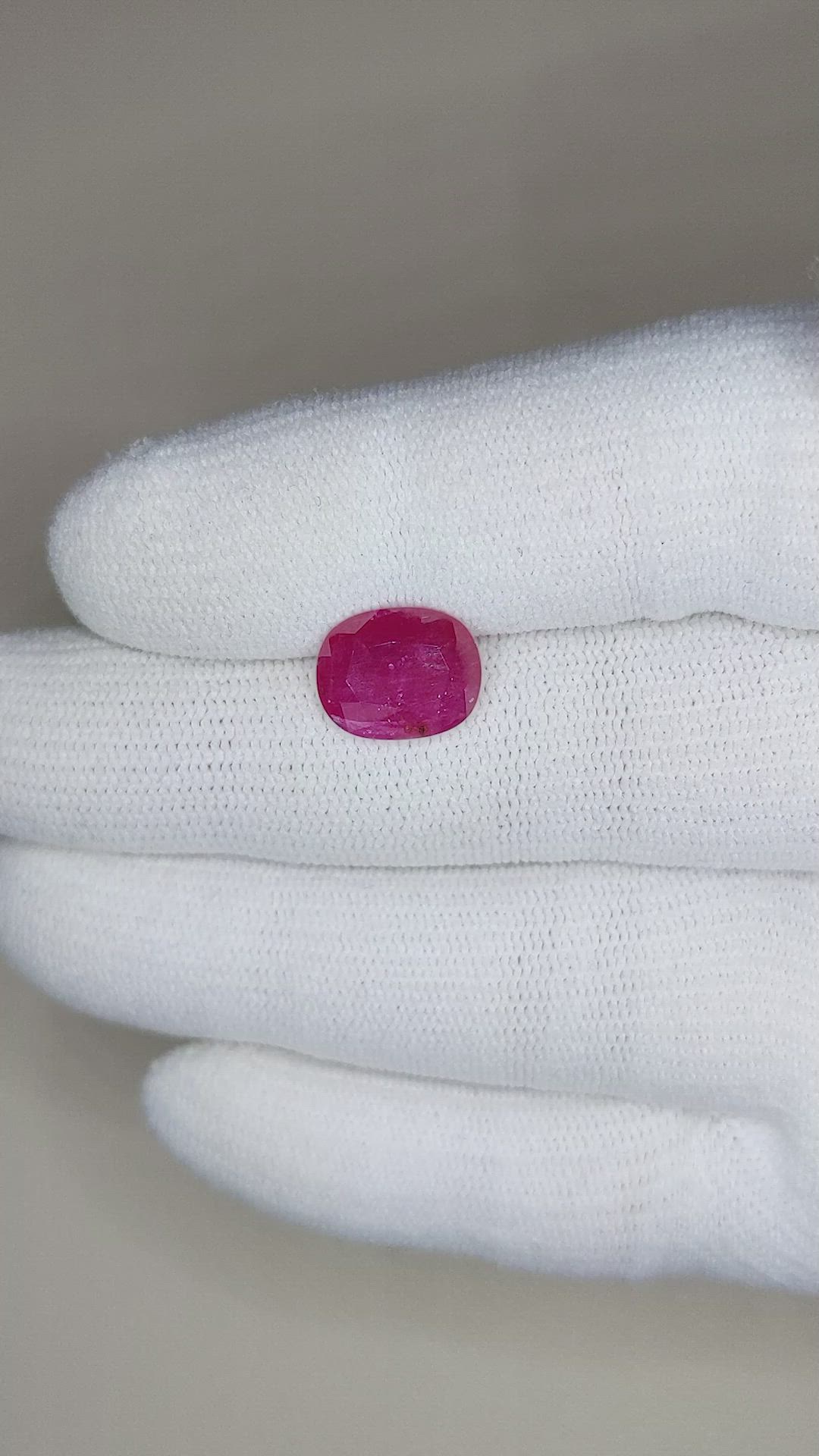 3.57 Ct. Ruby from Mozambique Size Video