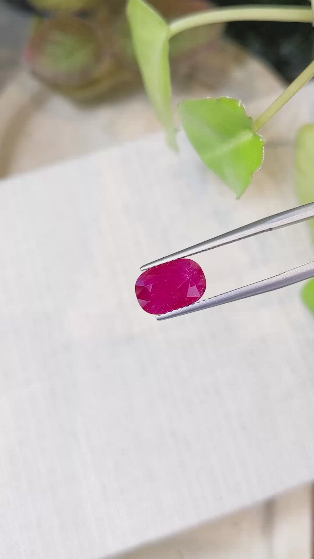 2.60 Ct. Ruby from Mozambique Size Video