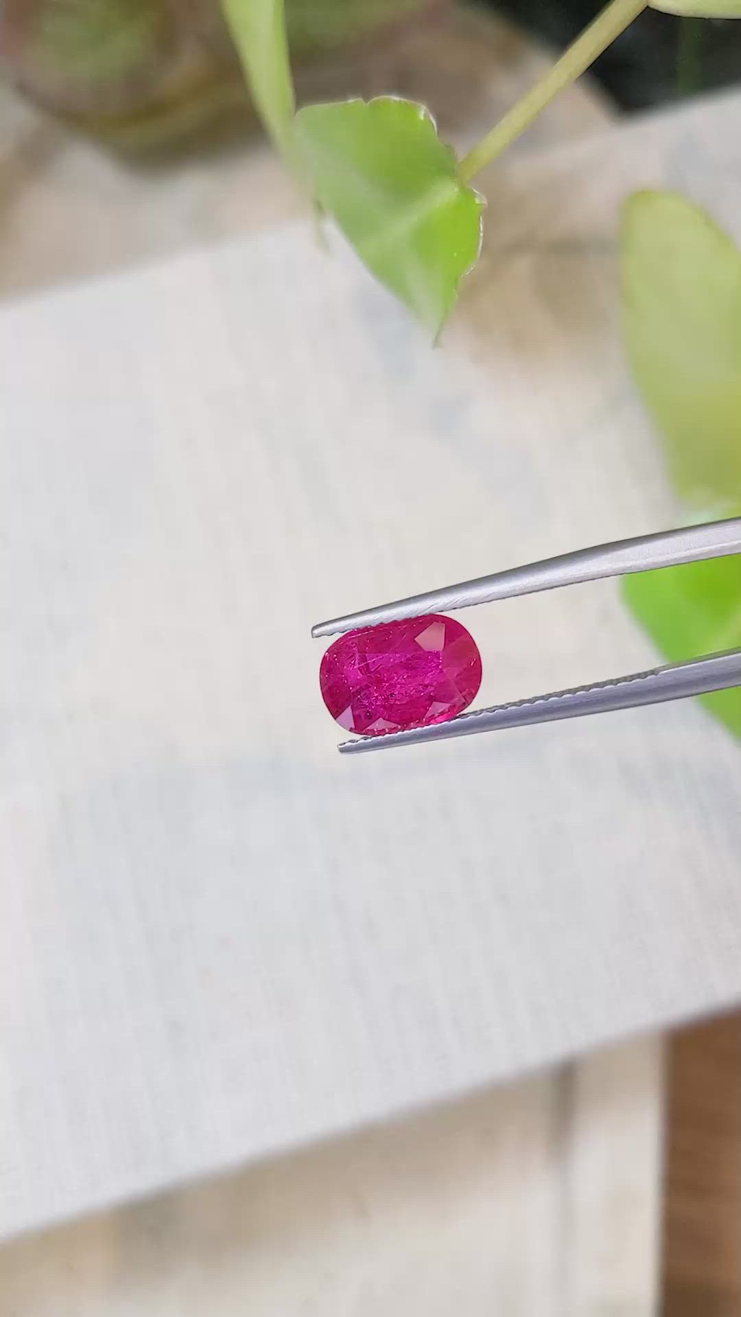 2.96 Ct. Ruby from Mozambique Size Video