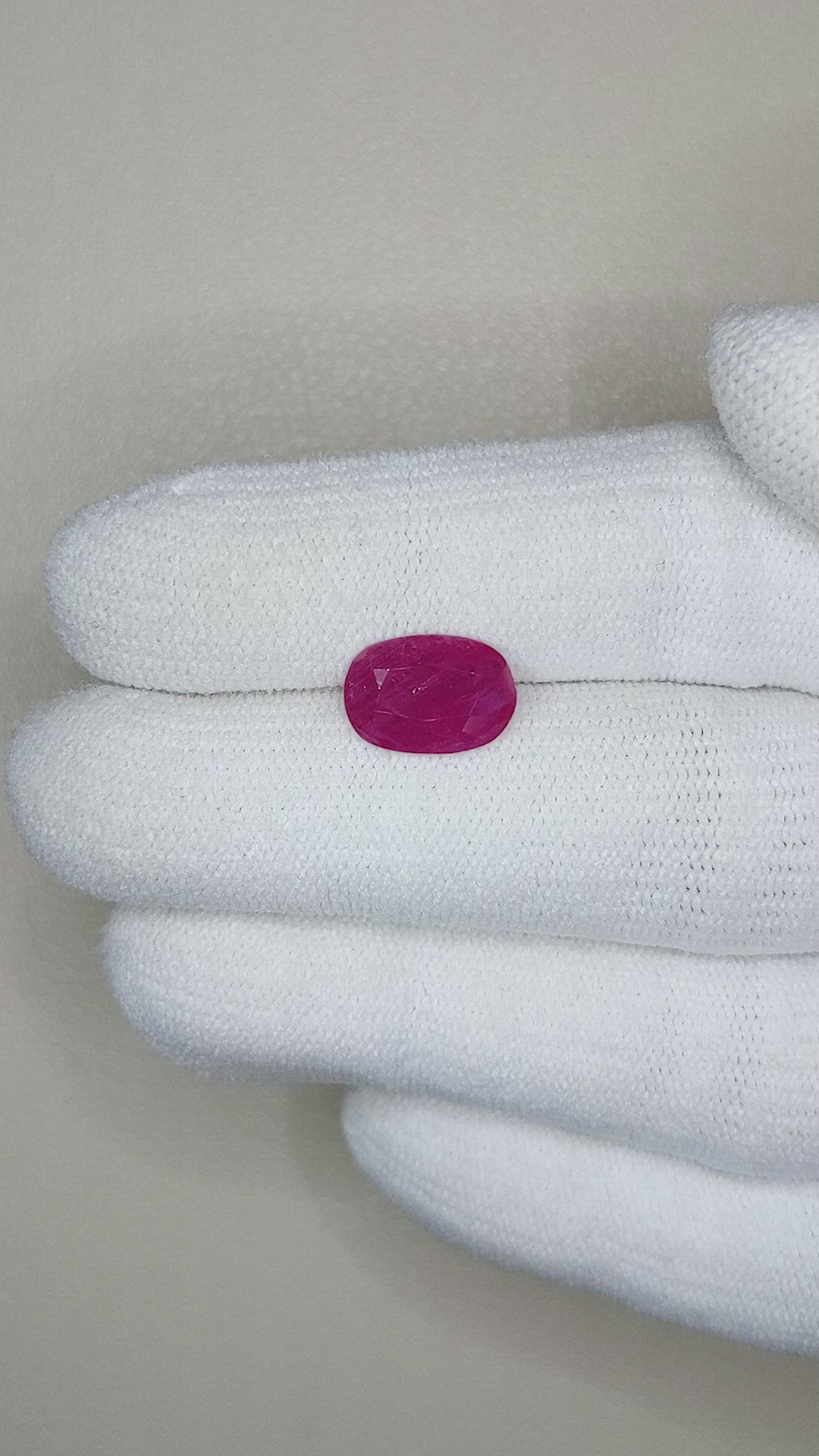 2.14 Ct. Ruby from Mozambique Size Video