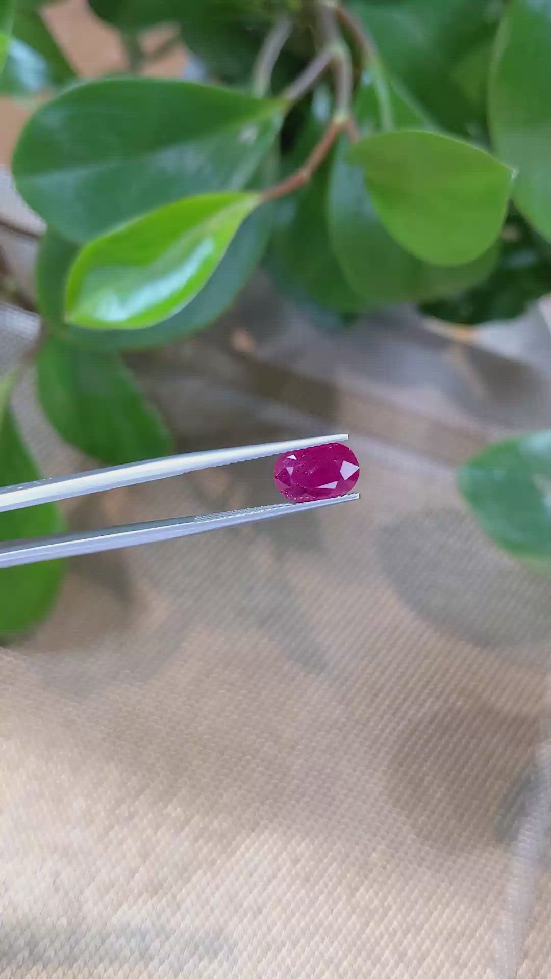2.14 Ct. Ruby from Mozambique Size Video