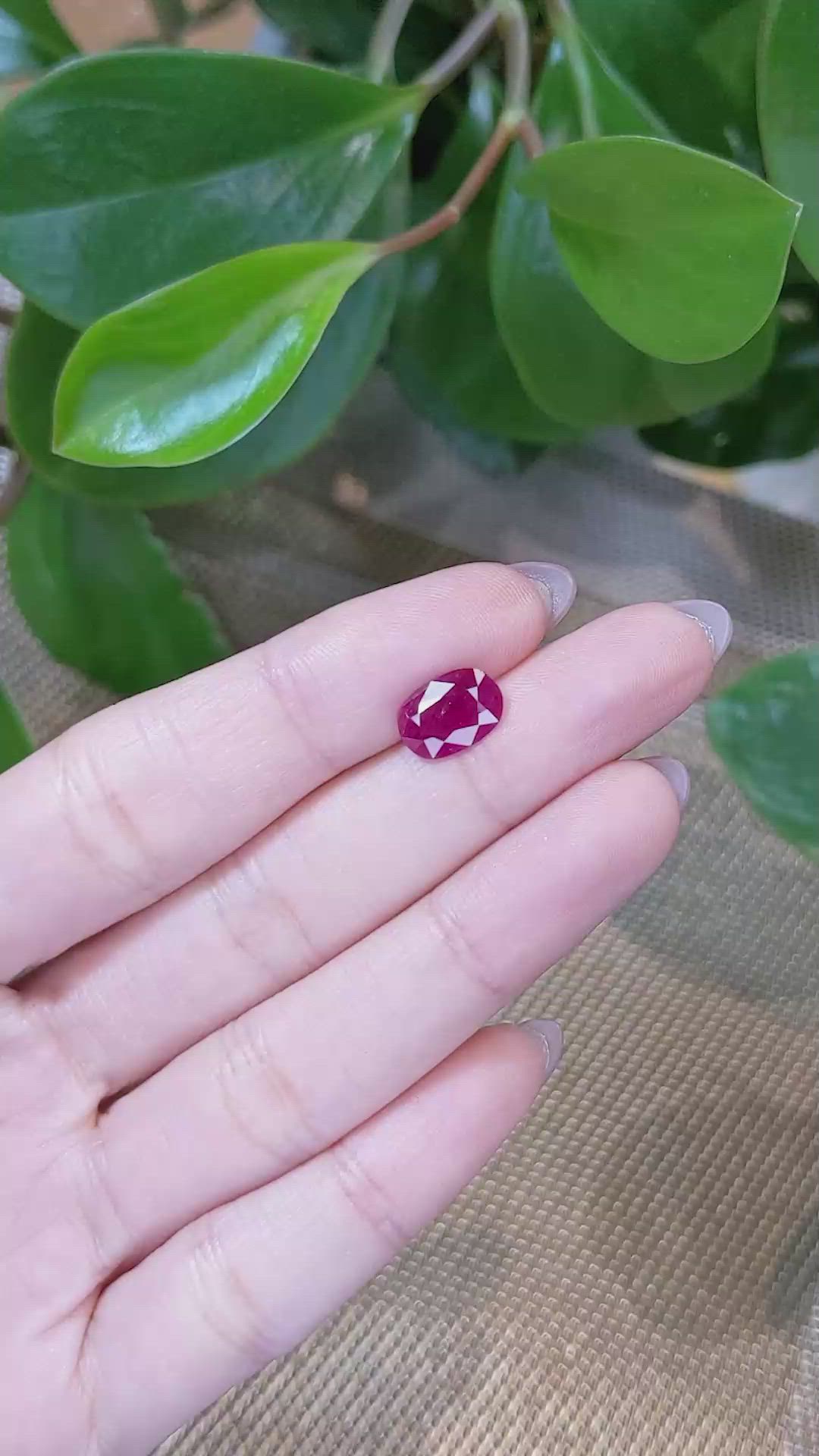 2.14 Ct. Ruby from Mozambique Size Video