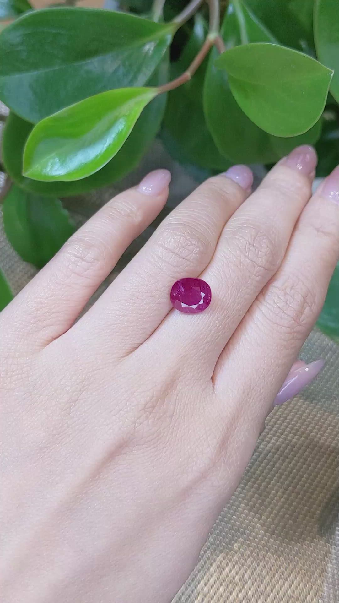 4.30 Ct. Ruby from Mozambique Size Video