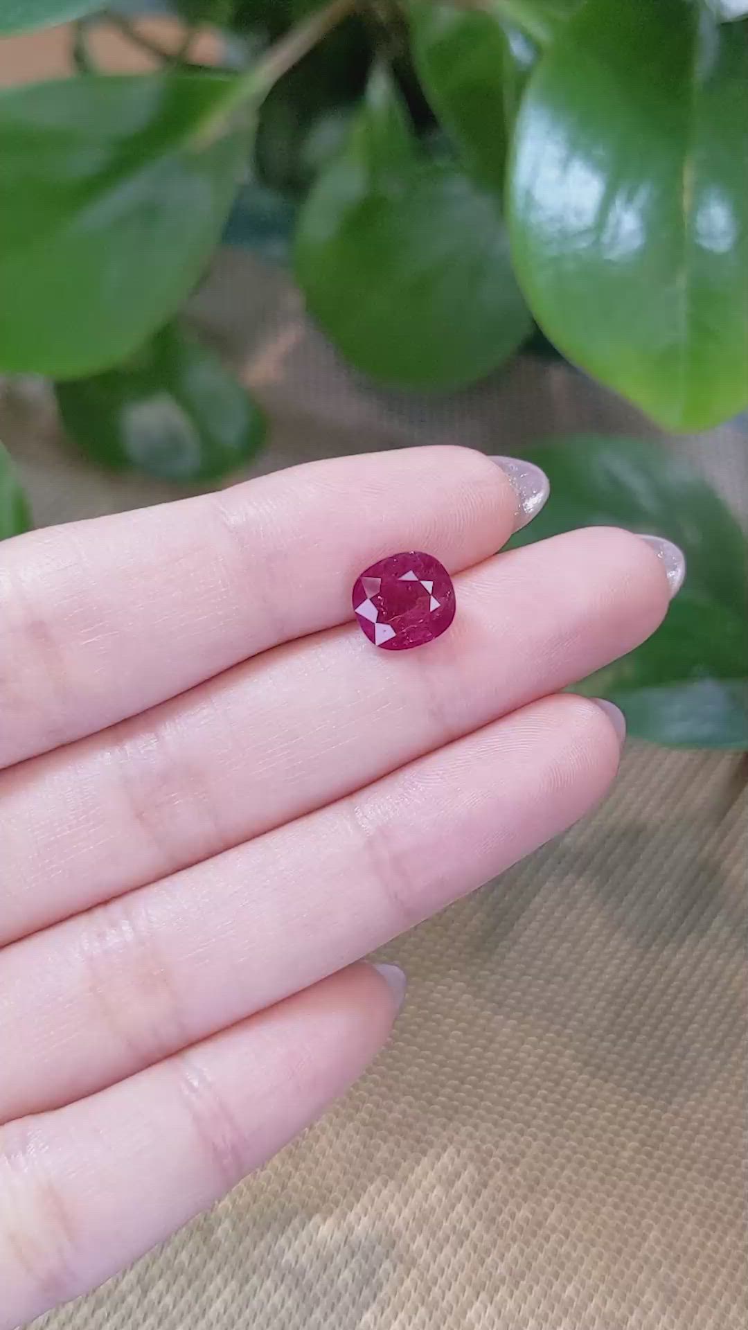 3.34 Ct. Ruby from Mozambique Size Video