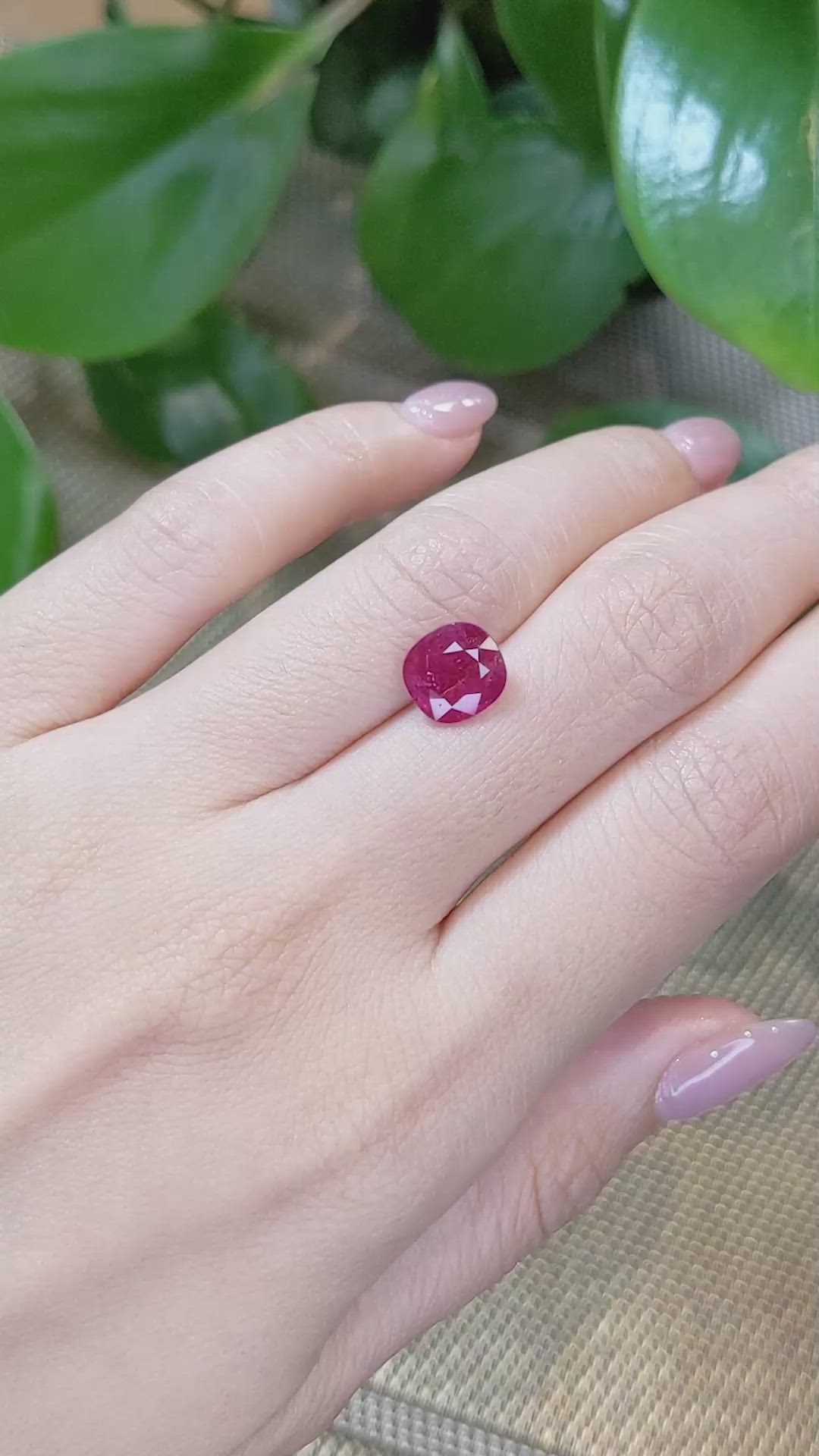 3.34 Ct. Ruby from Mozambique Size Video