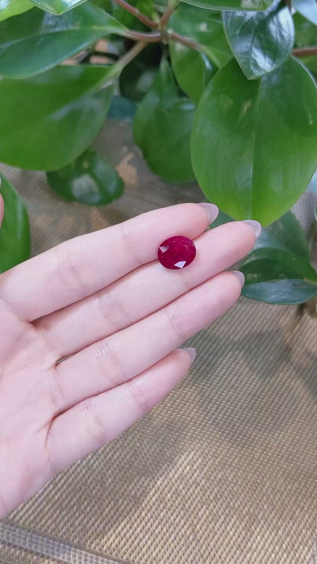 4.87 Ct. Ruby from Mozambique Size Video