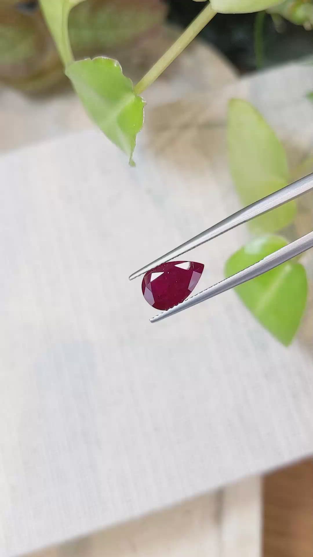 2.21 Ct. Ruby from Mozambique Size Video
